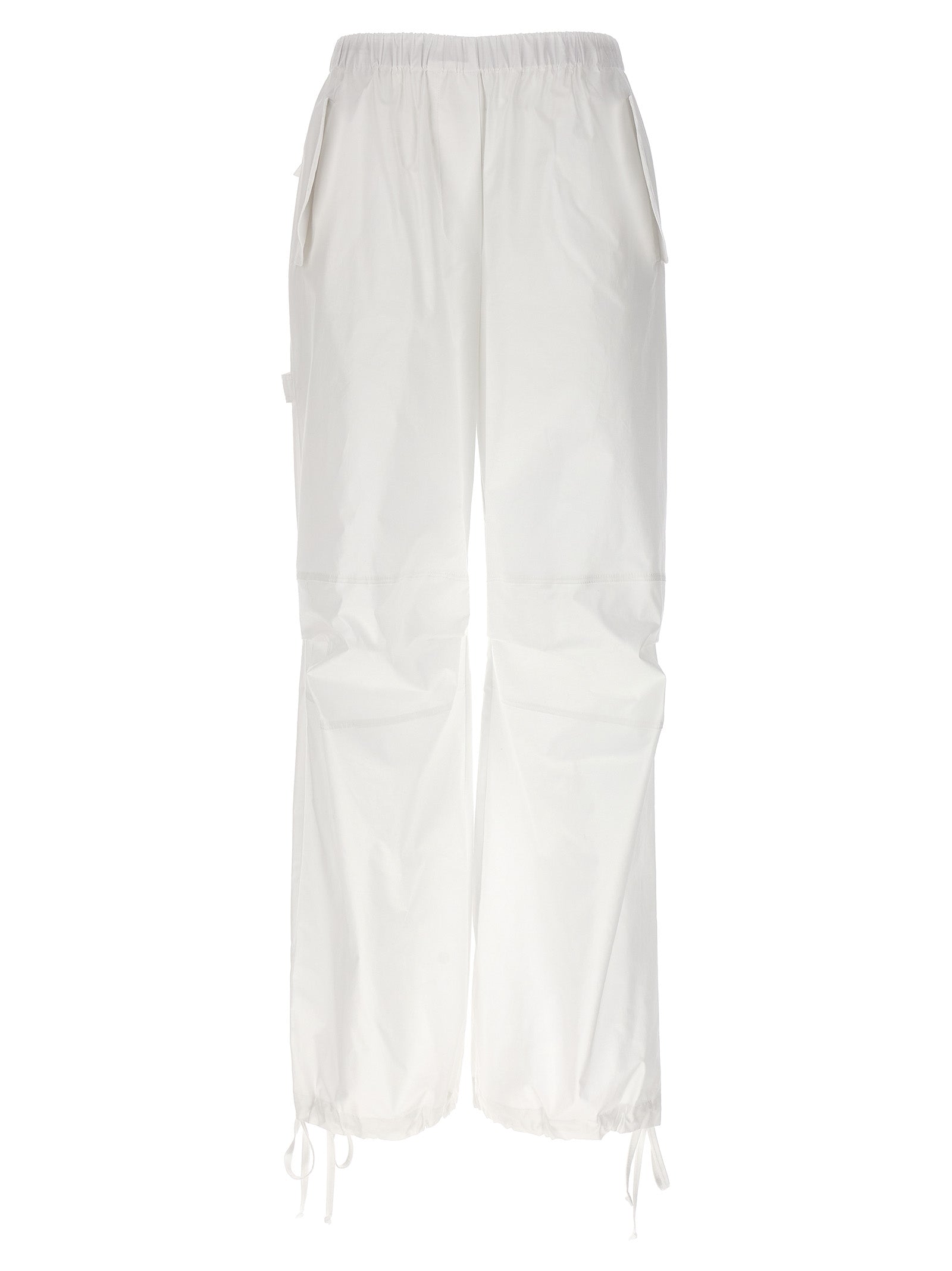 NUDE White Cotton Cargo Women's Pants