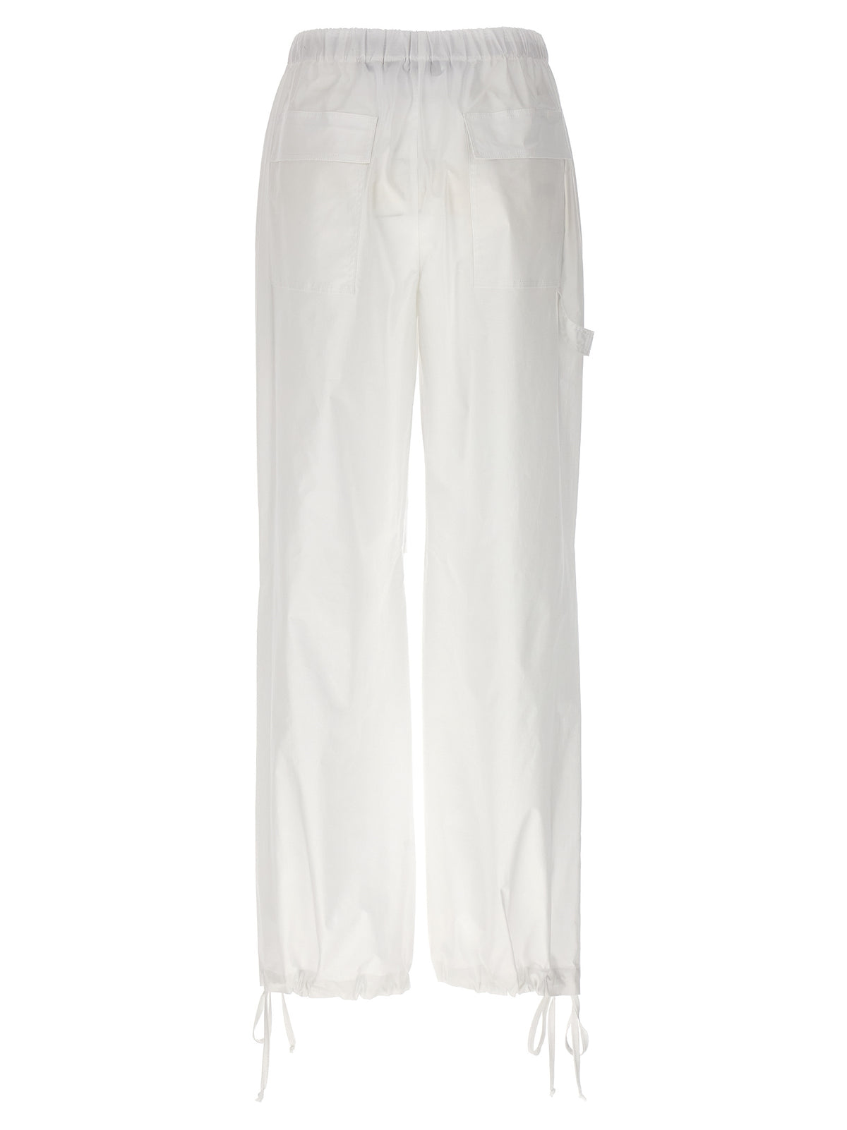 NUDE White Cotton Cargo Women's Pants