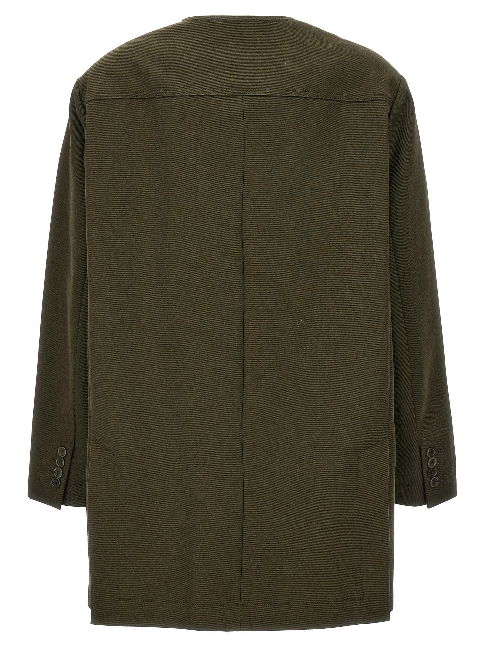 Max Mara Bicolor Cotton Full-Length Women's Jacket