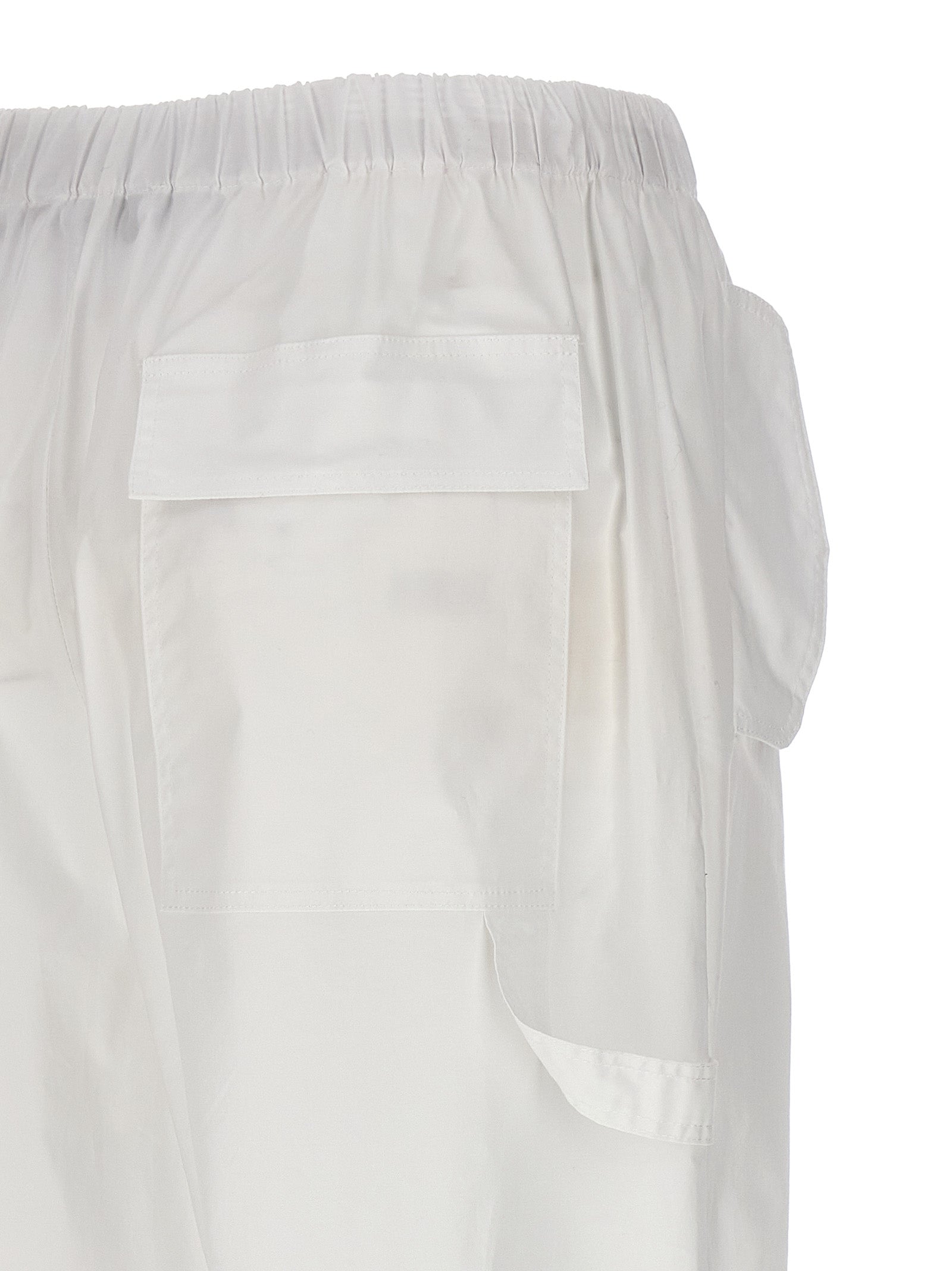 NUDE White Cotton Cargo Women's Pants