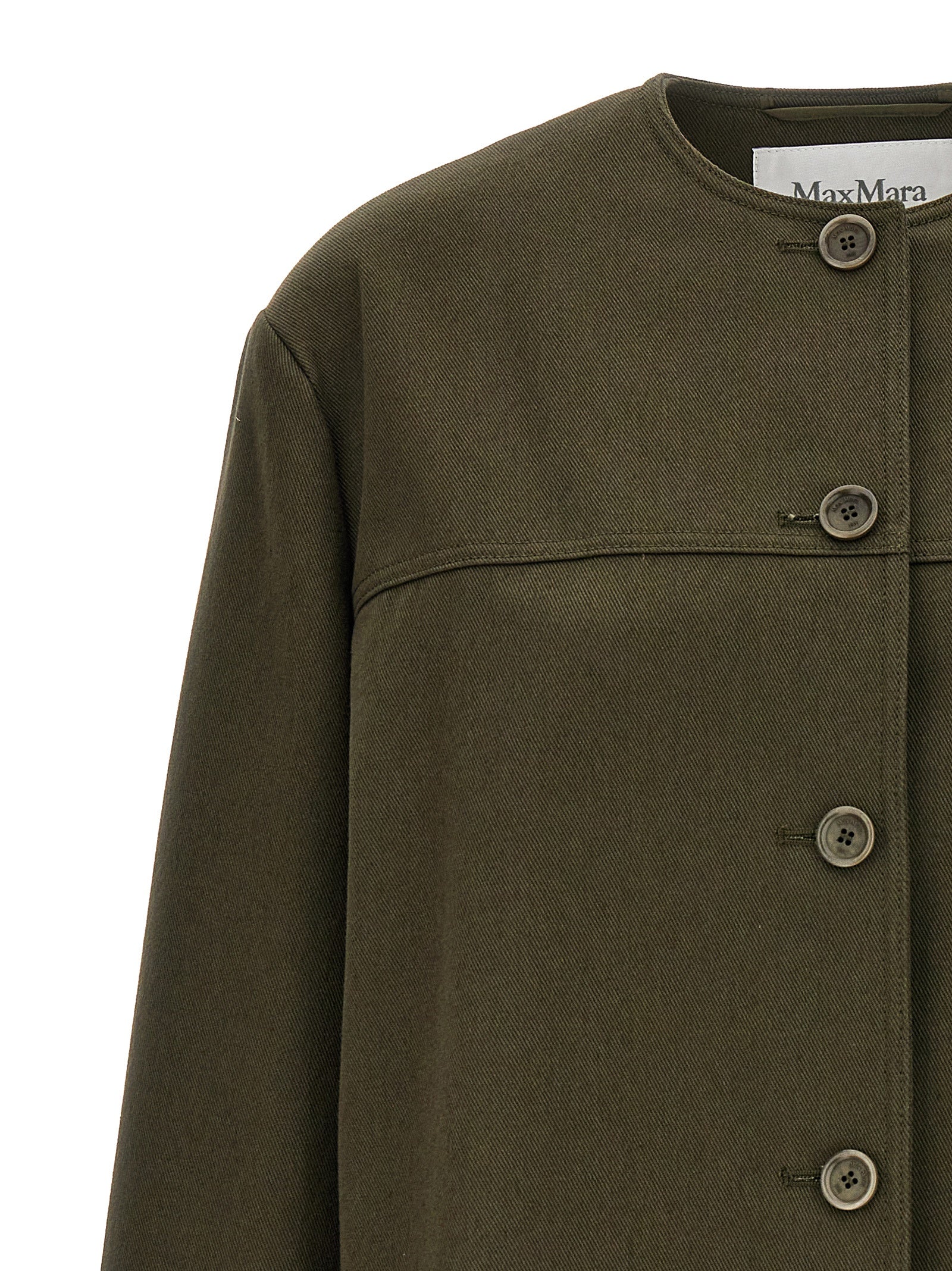 Max Mara Bicolor Cotton Full-Length Women's Jacket