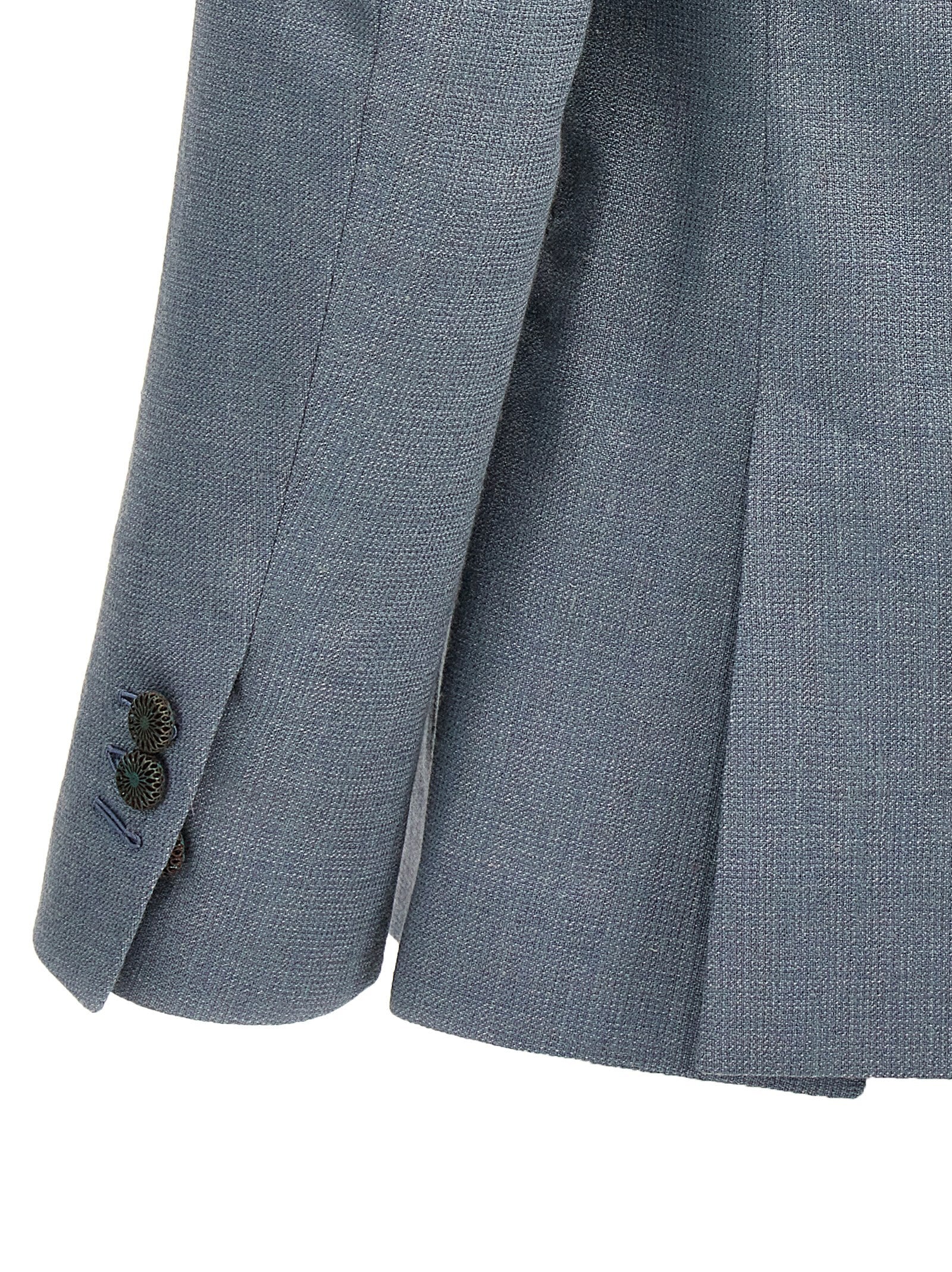 MAURIZIO MIRI Blue Silk Men's Blazer
