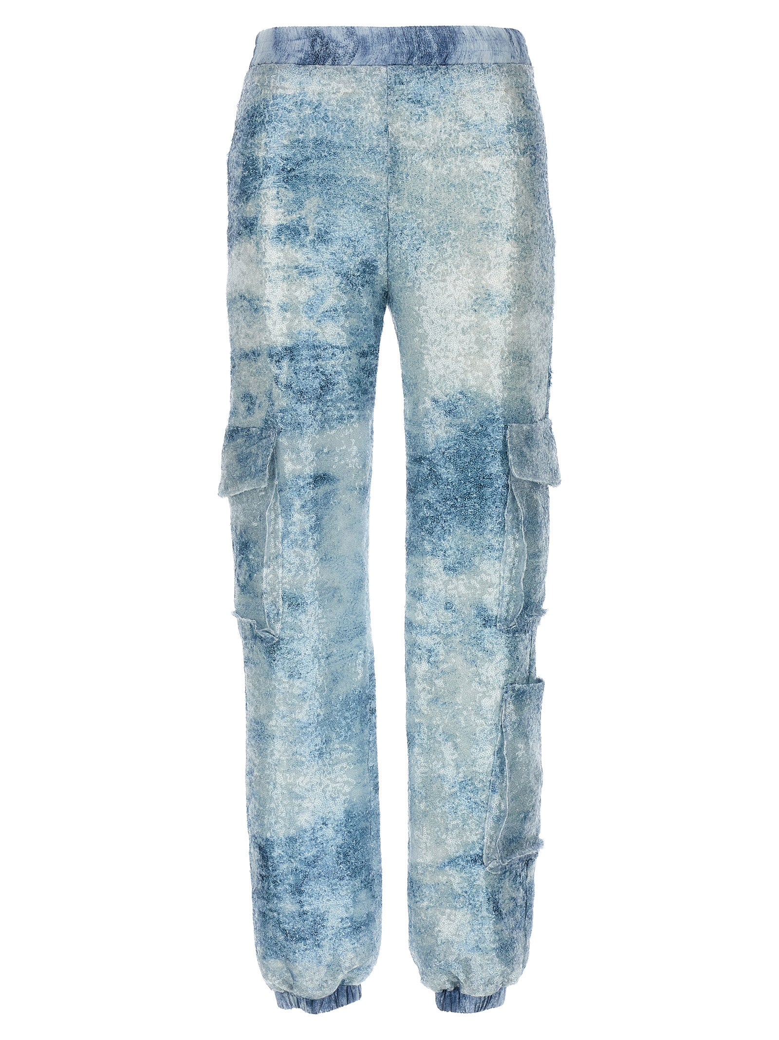 LE TWINS Blue Polyester Cargo Women's Pants