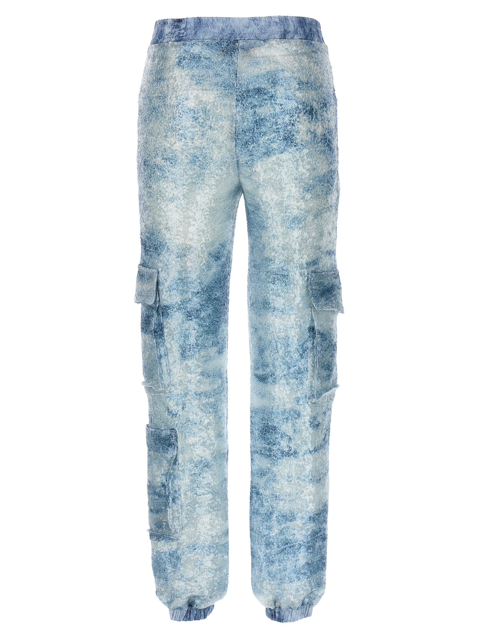 LE TWINS Blue Polyester Cargo Women's Pants