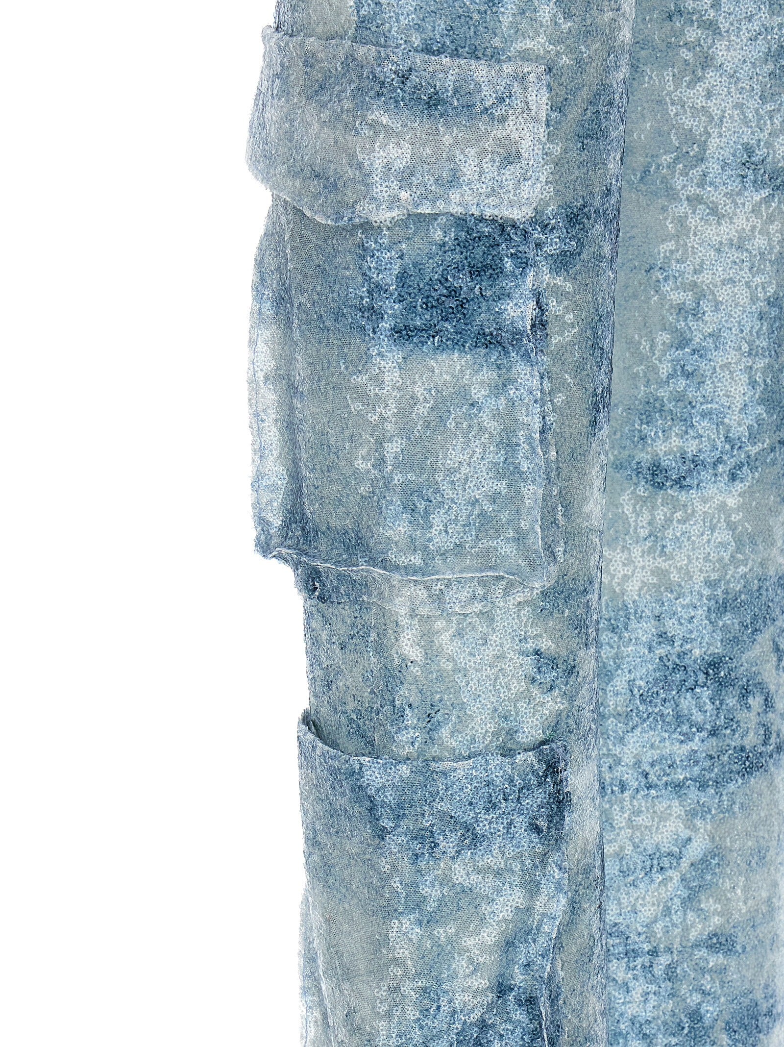 LE TWINS Blue Polyester Cargo Women's Pants