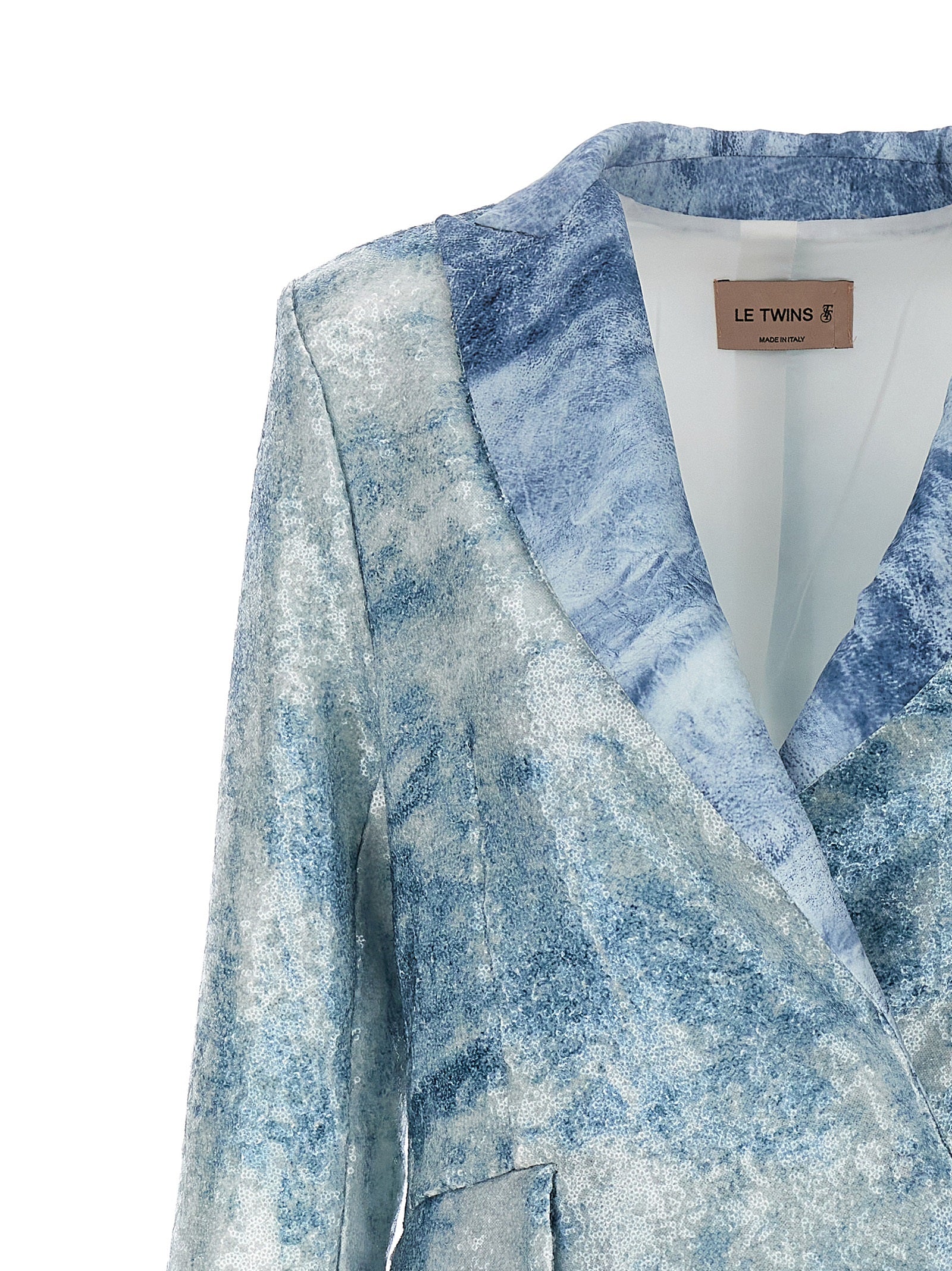 LE TWINS Blue Polyester Women's Blazer