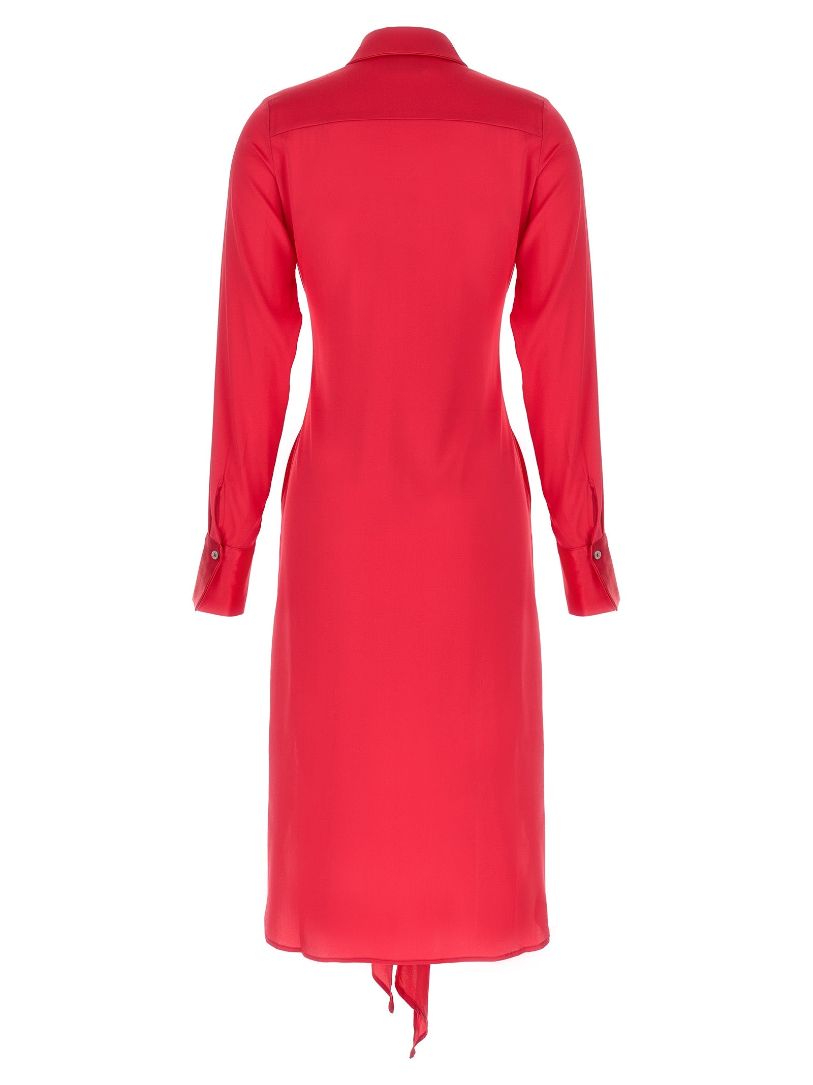 LE TWINS Fuchsia Silk Long Women's Dress