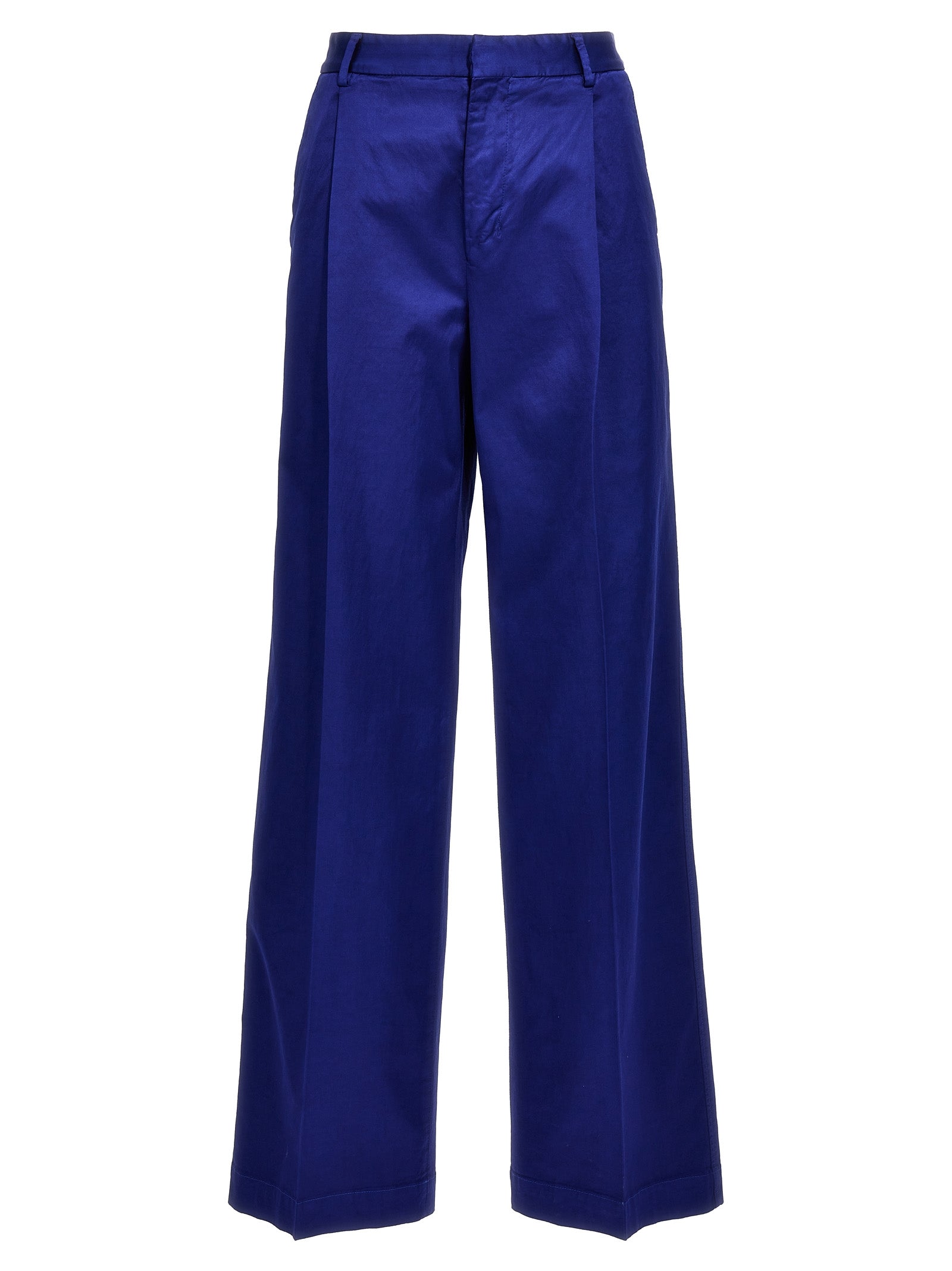 CELLAR DOOR Blue Cotton Casual Women's Pants