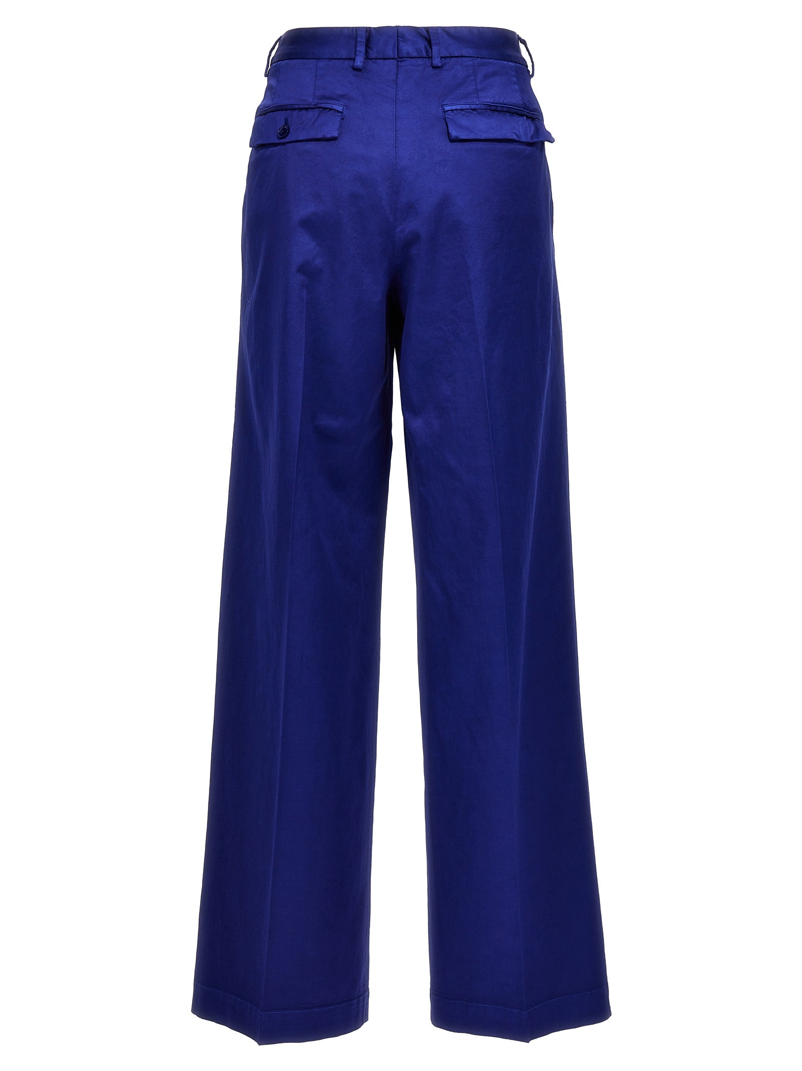 CELLAR DOOR Blue Cotton Casual Women's Pants