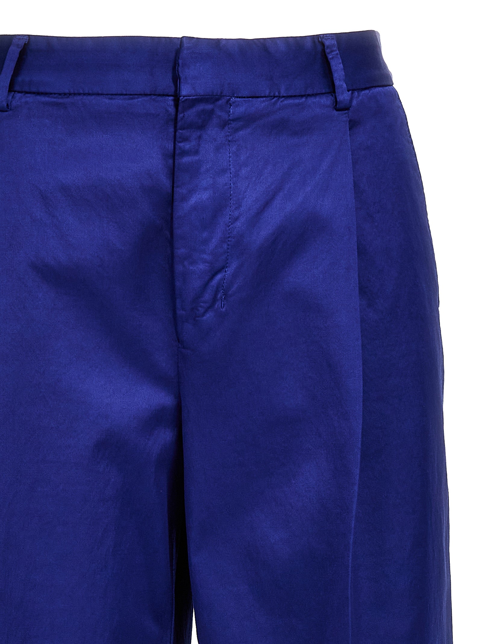 CELLAR DOOR Blue Cotton Casual Women's Pants