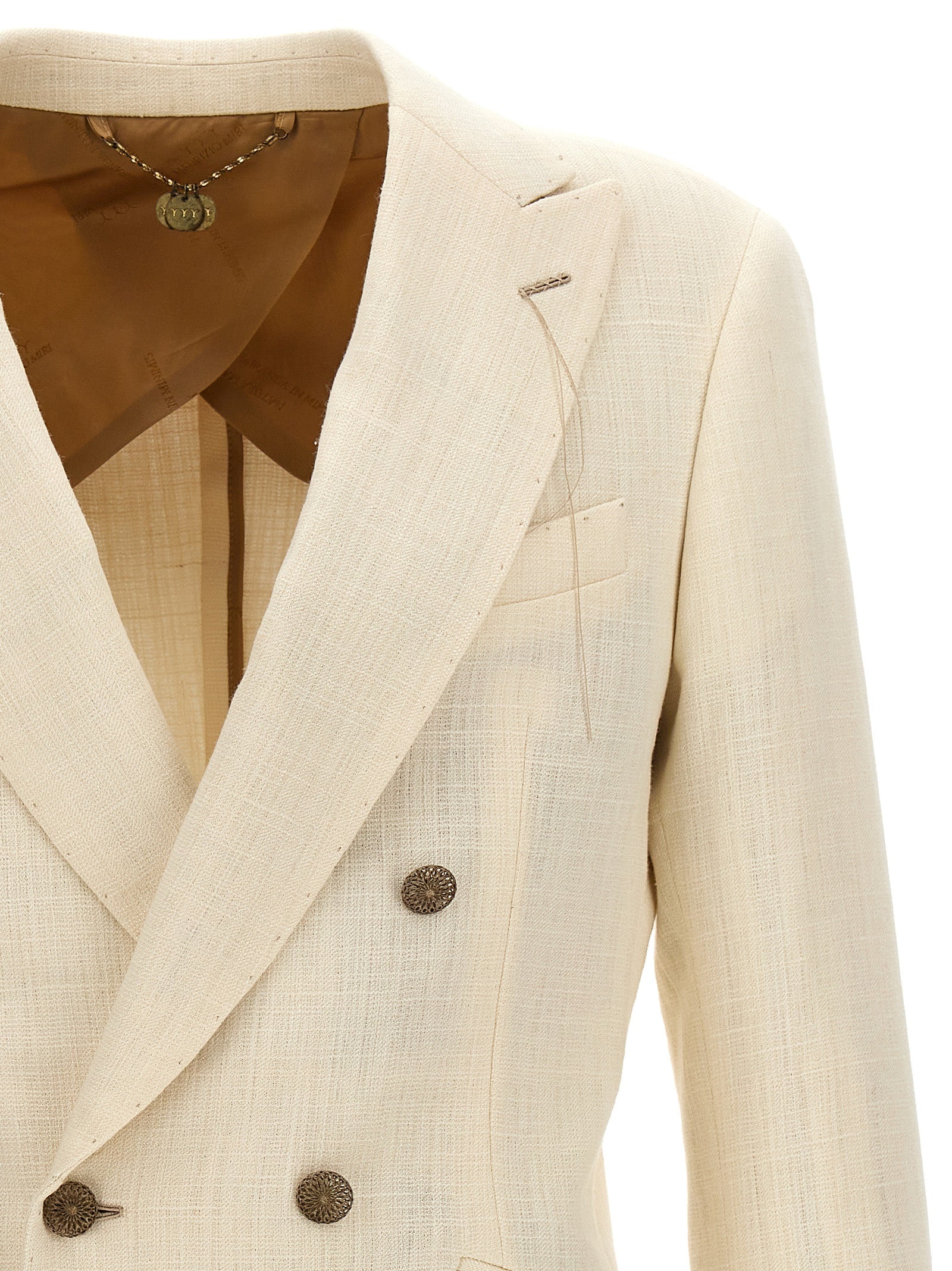 MAURIZIO MIRI White Silk Men's Blazer