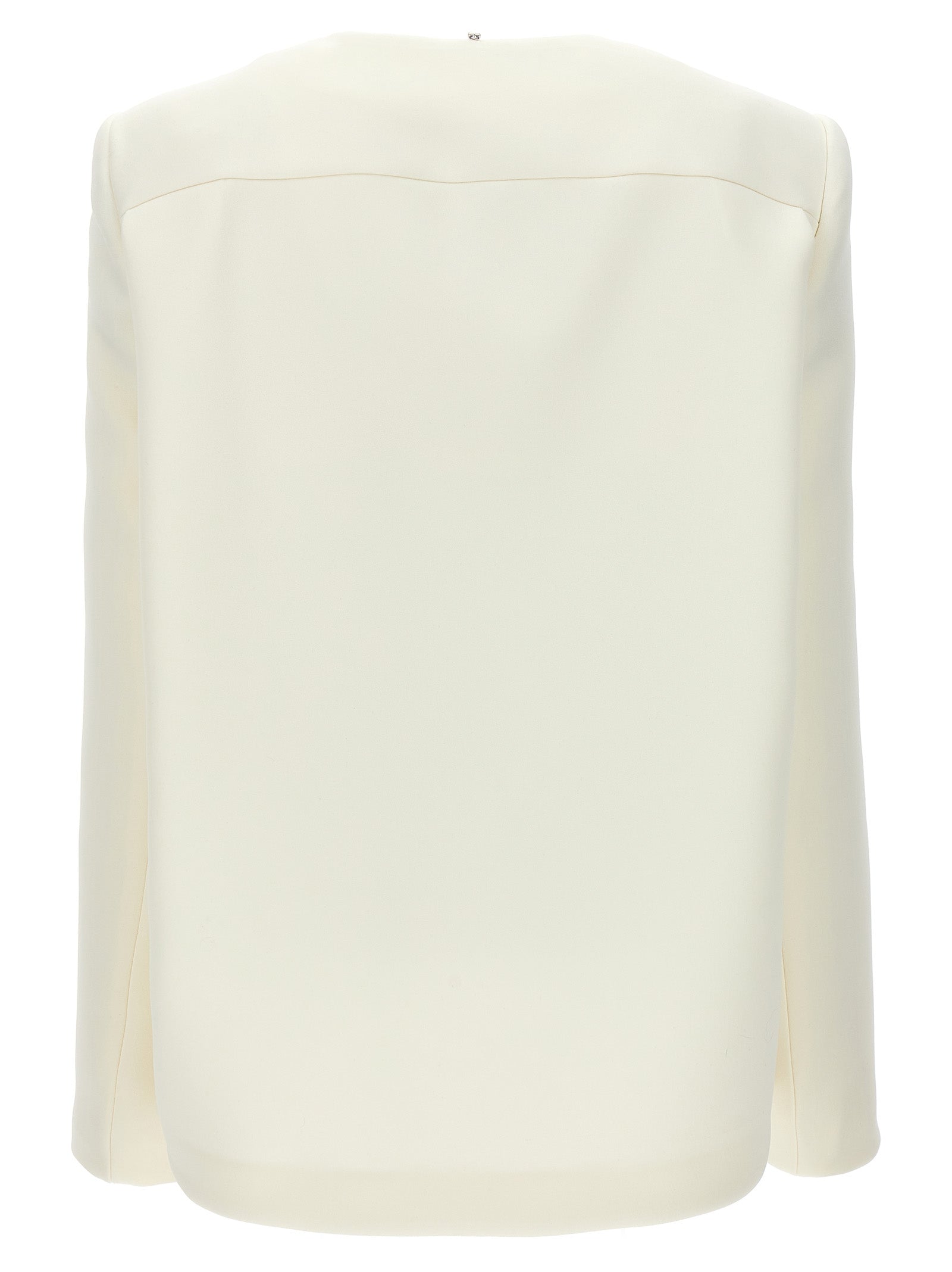 Sportmax White Polyester Full-Length Women's Jacket