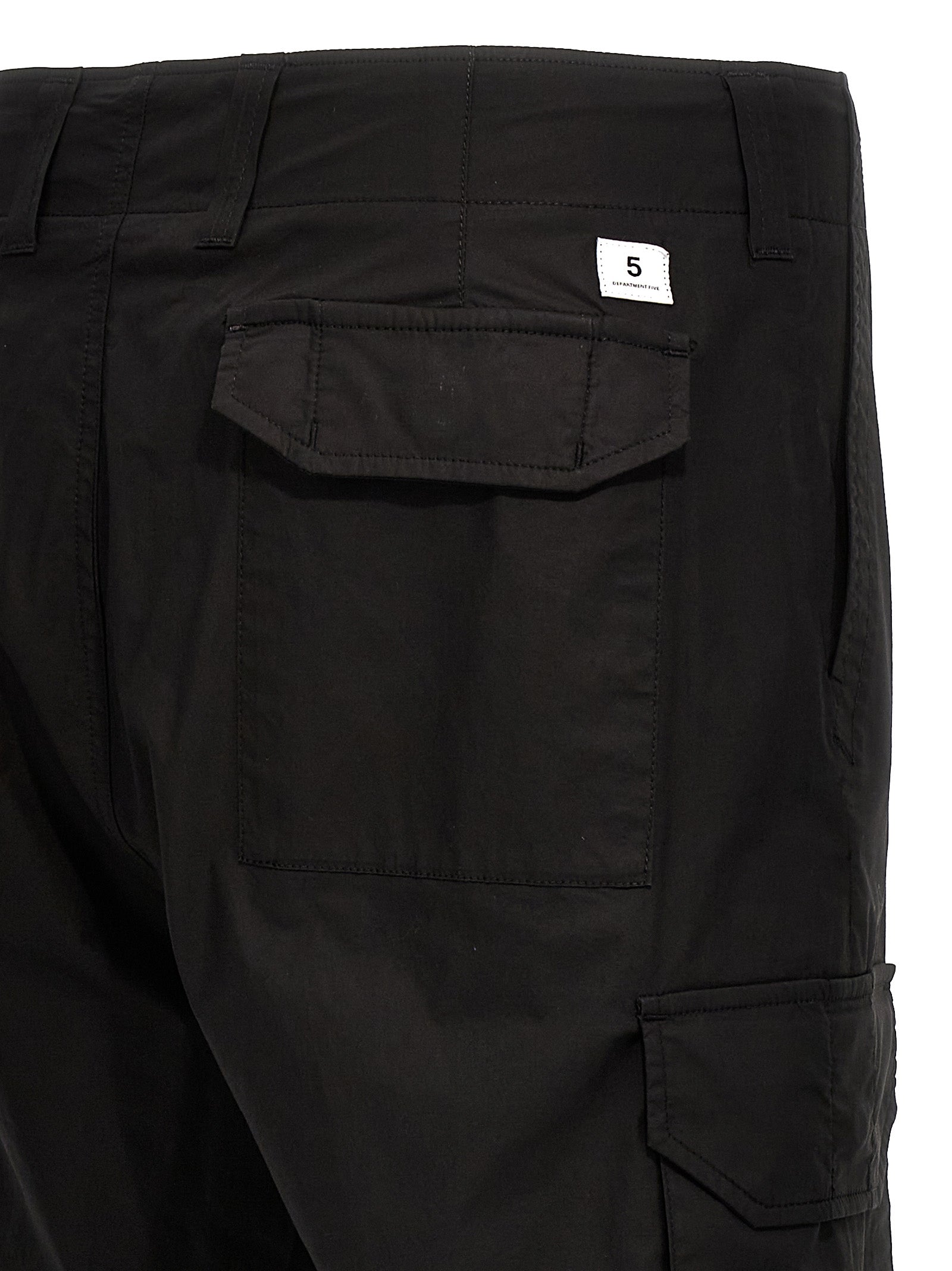 Department 5 Black Cotton Cargo Men's Pants