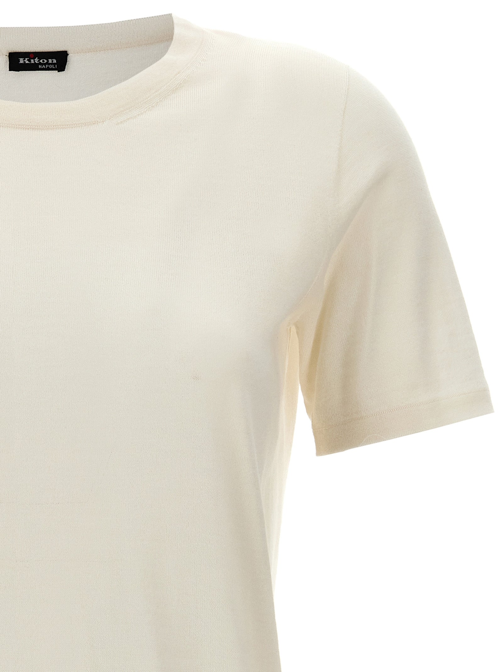 Kiton White Cashmere Women's T-Shirt