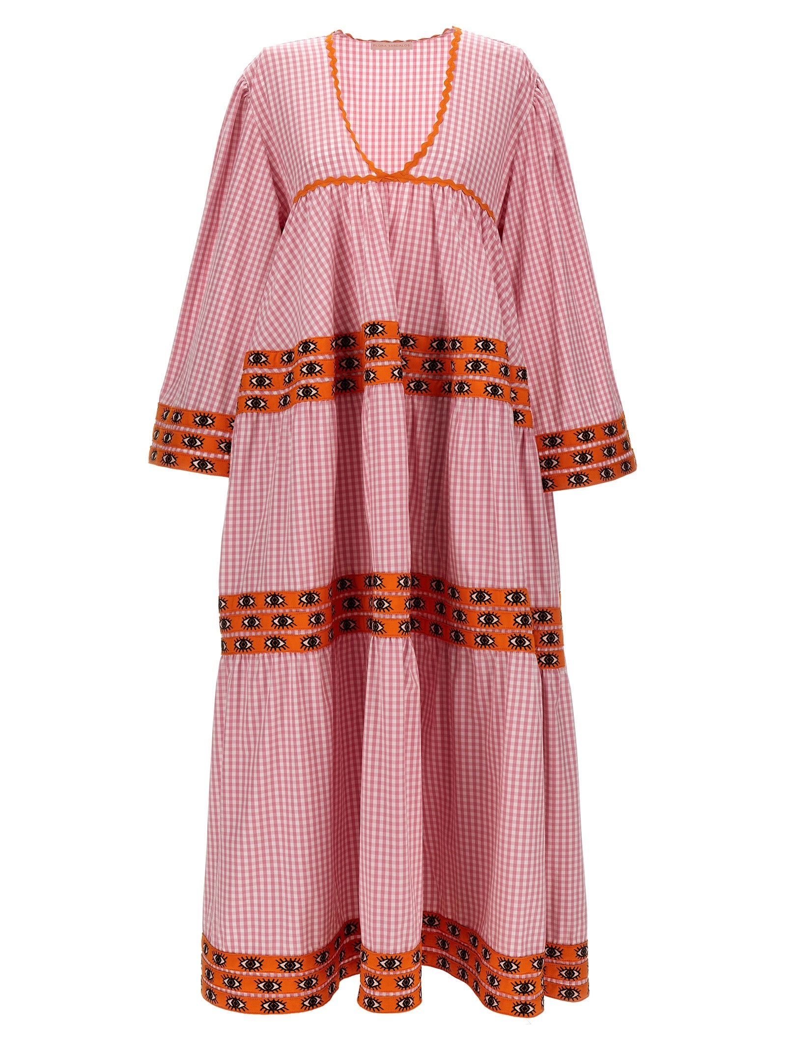 Flora Sardalos Multicolor Cotton Long Women's Dress