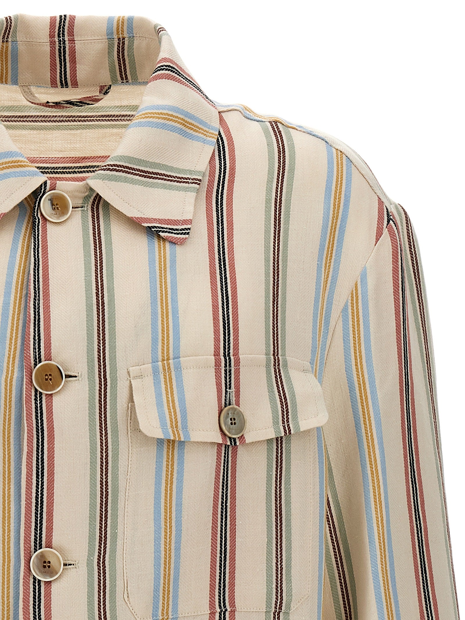 Etro Multicolor Linen Men's Blouse