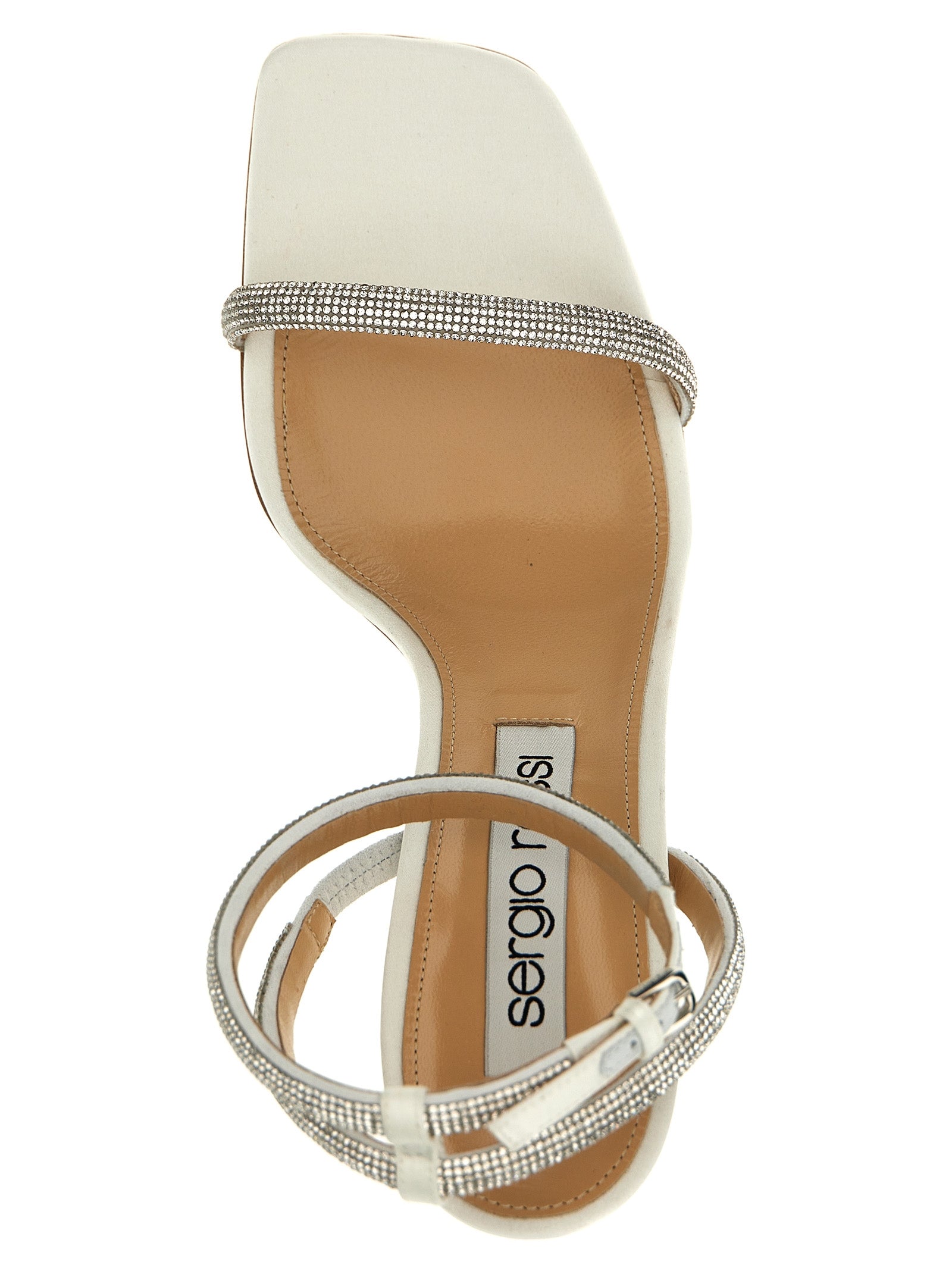 Sergio Rossi White Goatskin Stiletto Heel Women's Sandals