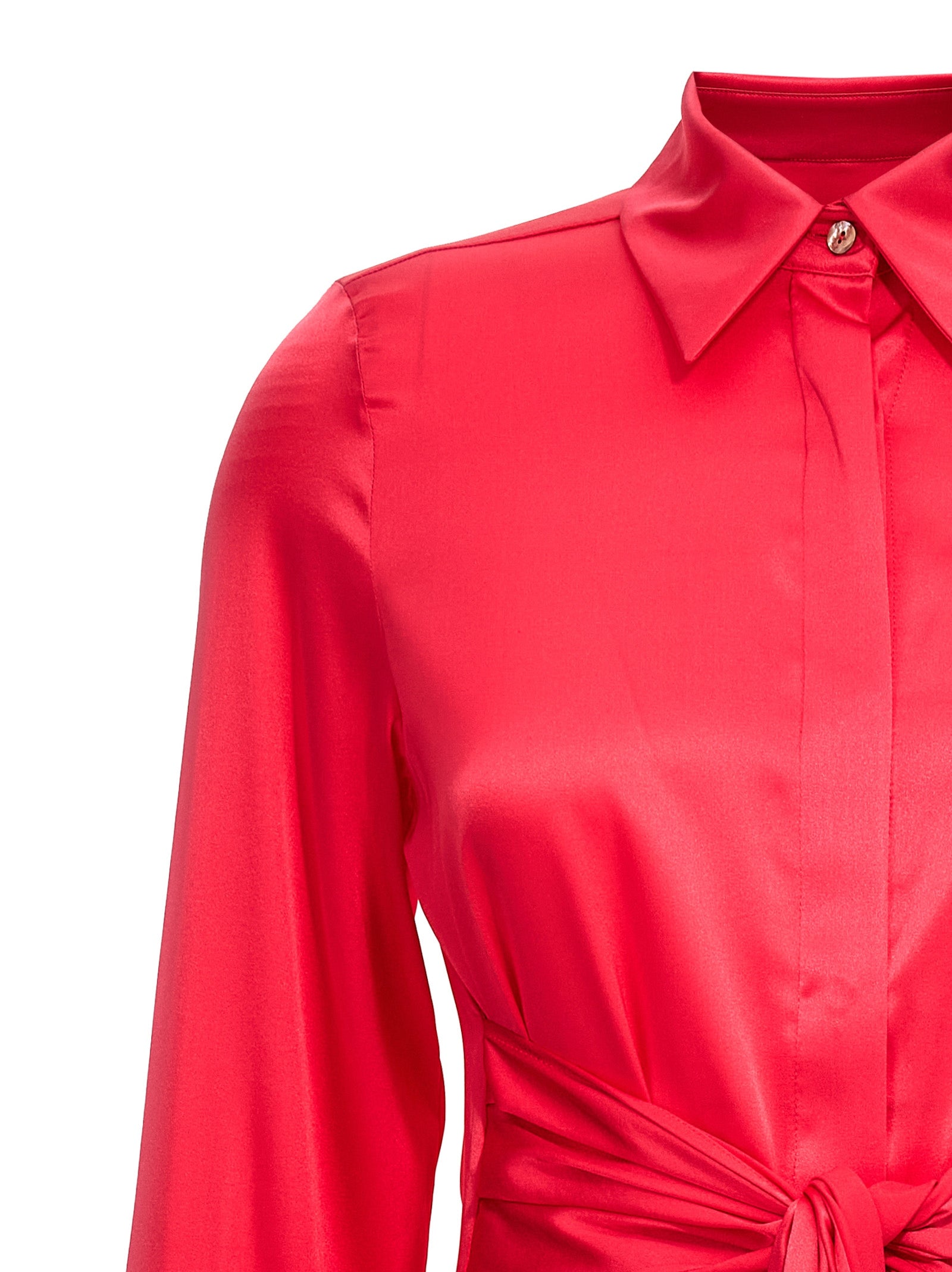 LE TWINS Fuchsia Silk Short Women's Dress