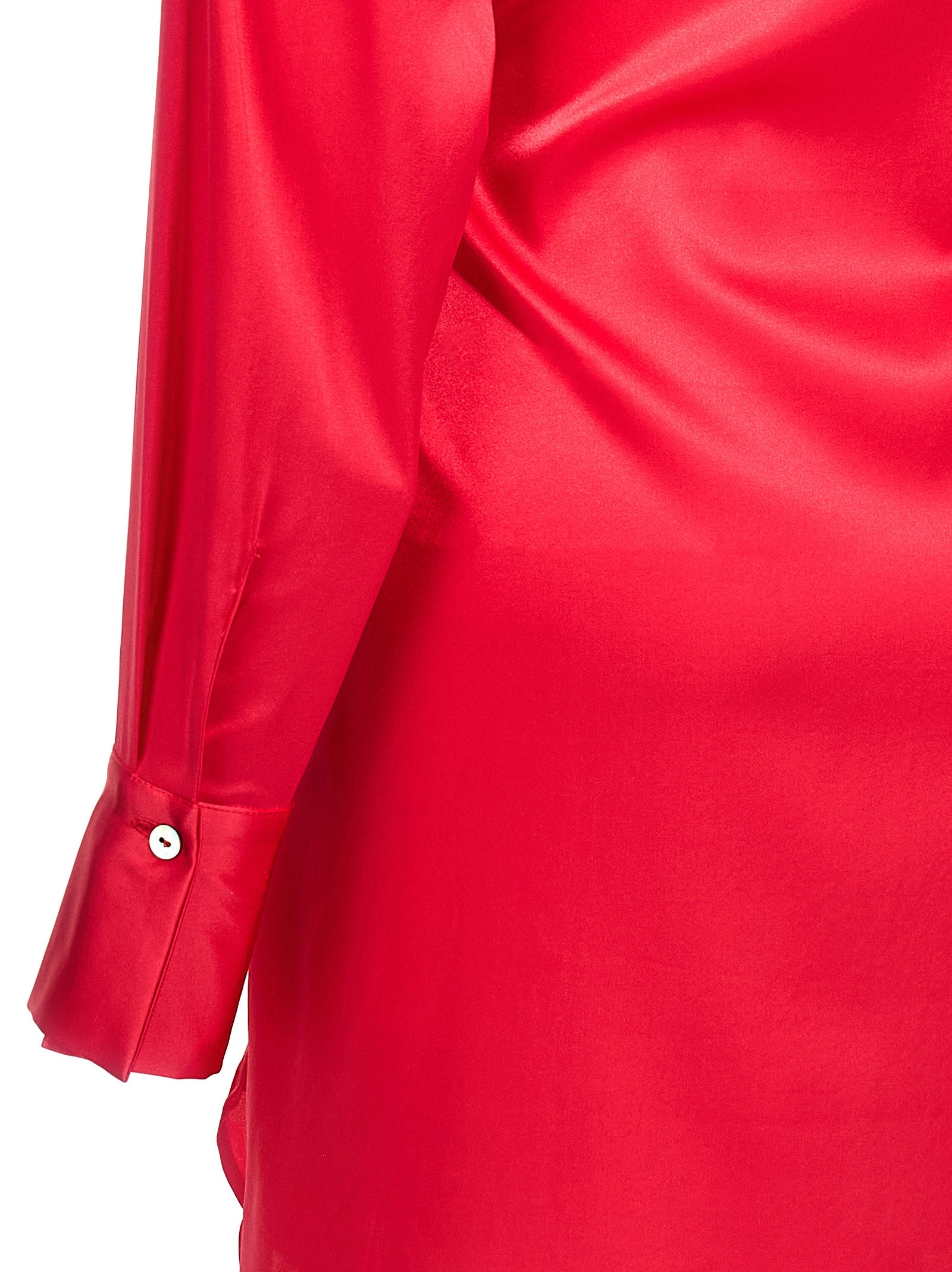 LE TWINS Fuchsia Silk Short Women's Dress