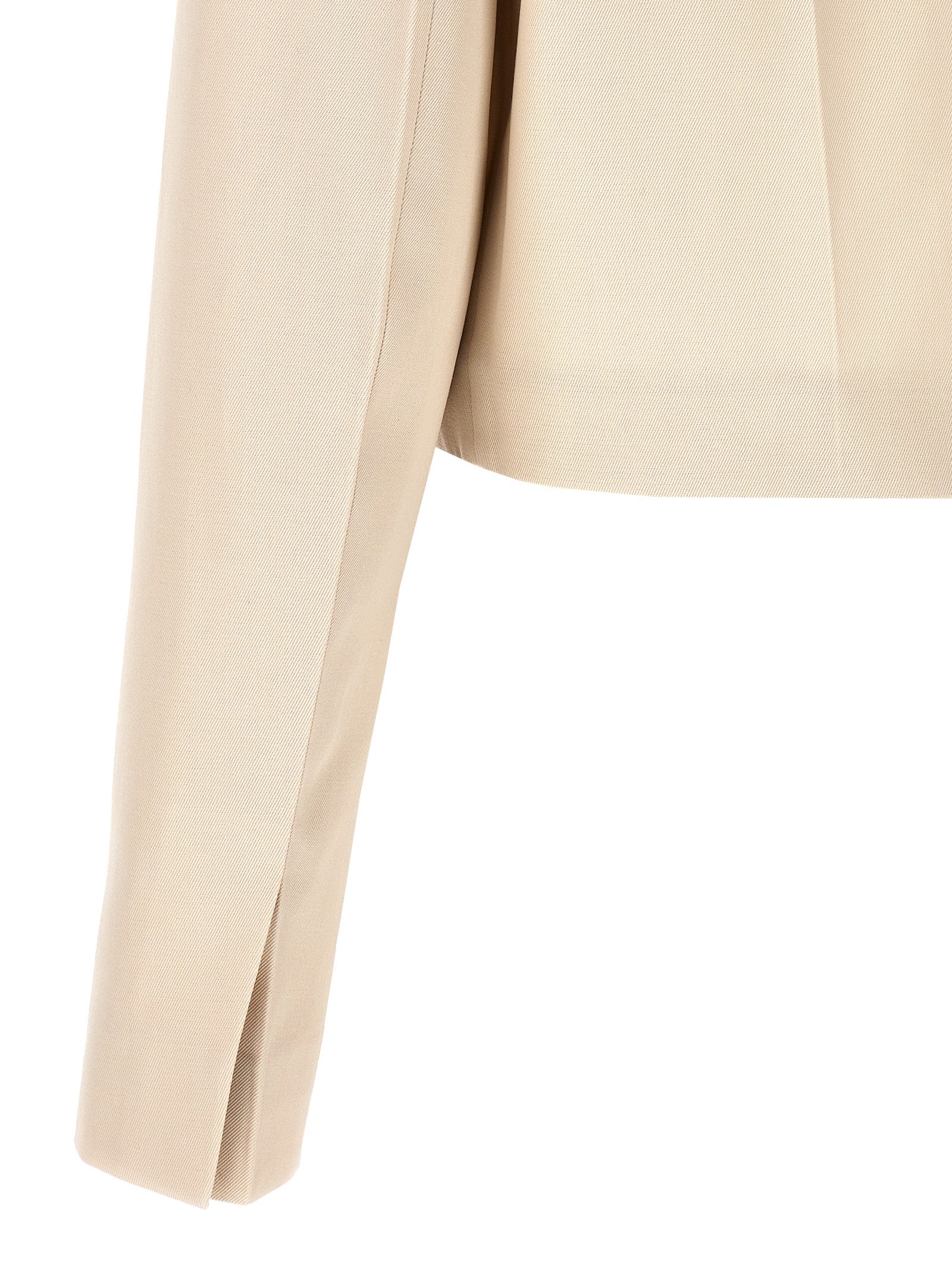 Fendi Beige Wool Full-Length Women's Jacket