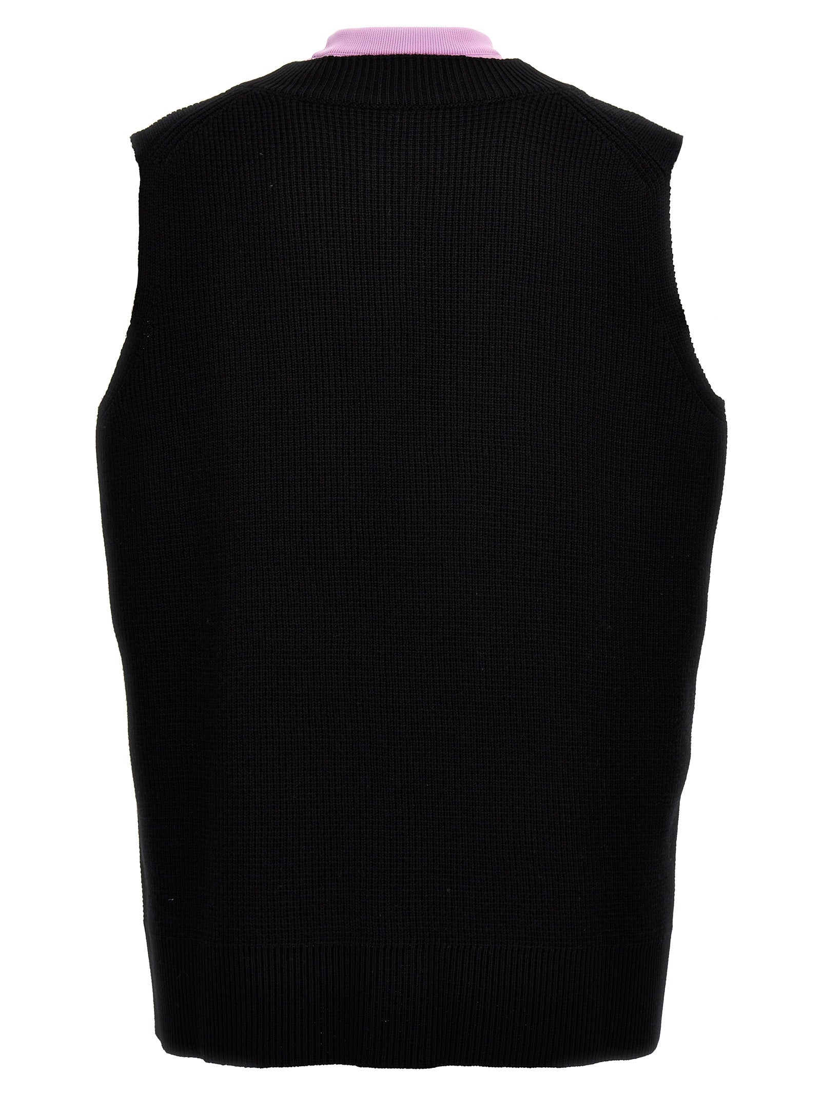 Jil Sander Multicolor Wool Sleeveles Men's Sweater