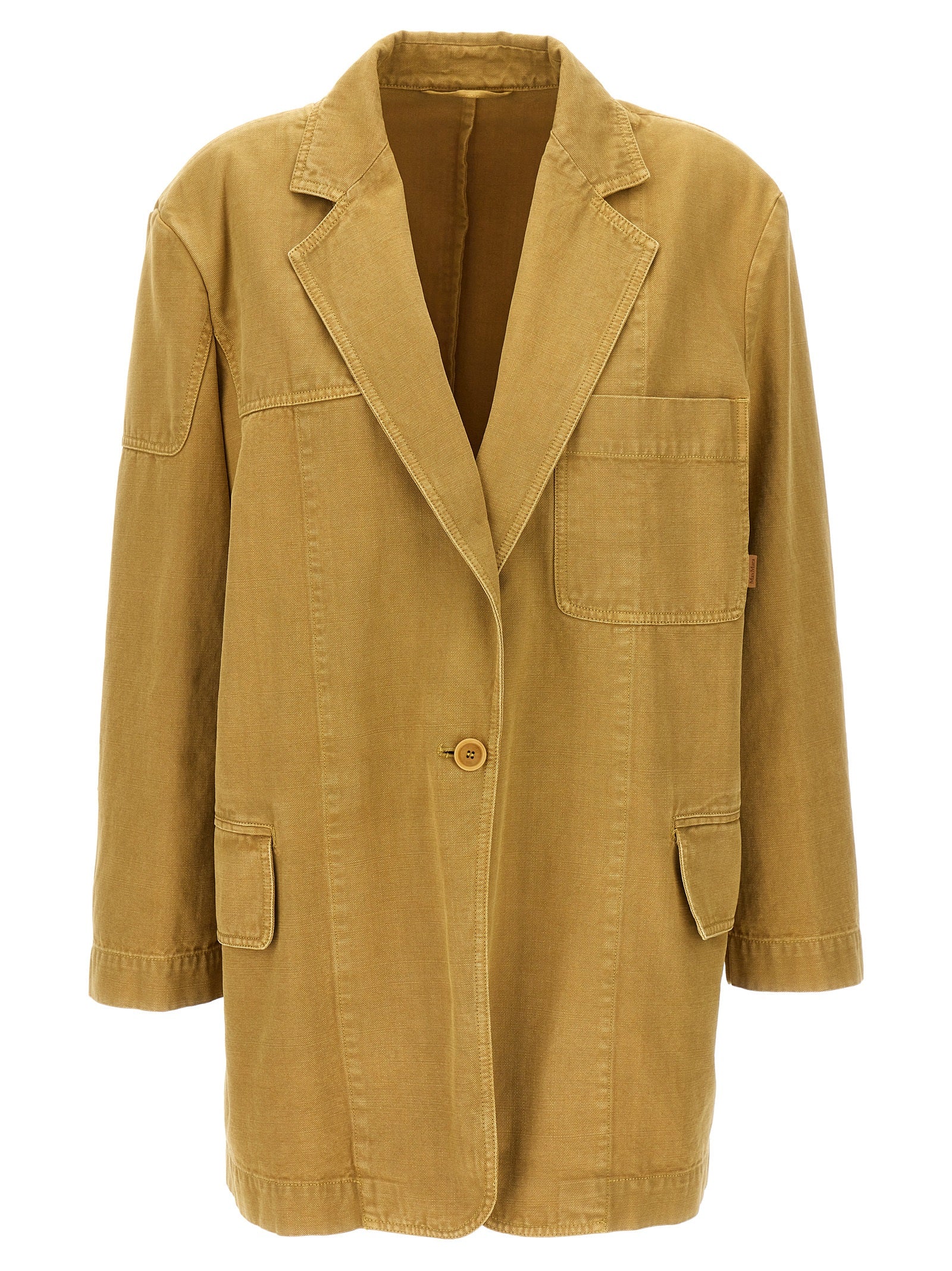 Max Mara Beige Cotton Women's Blazer