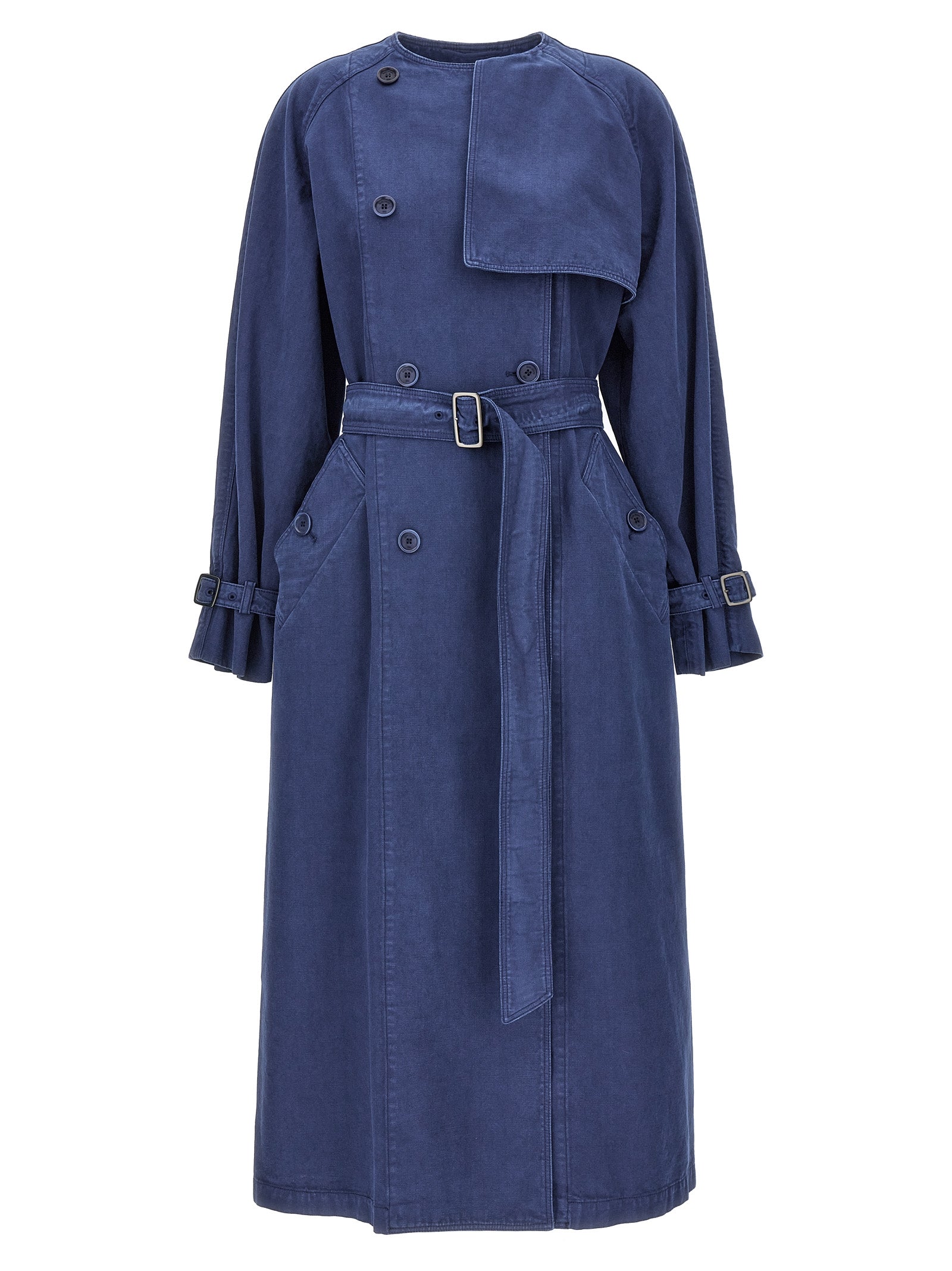 Max Mara Blue Cotton Women's Coat