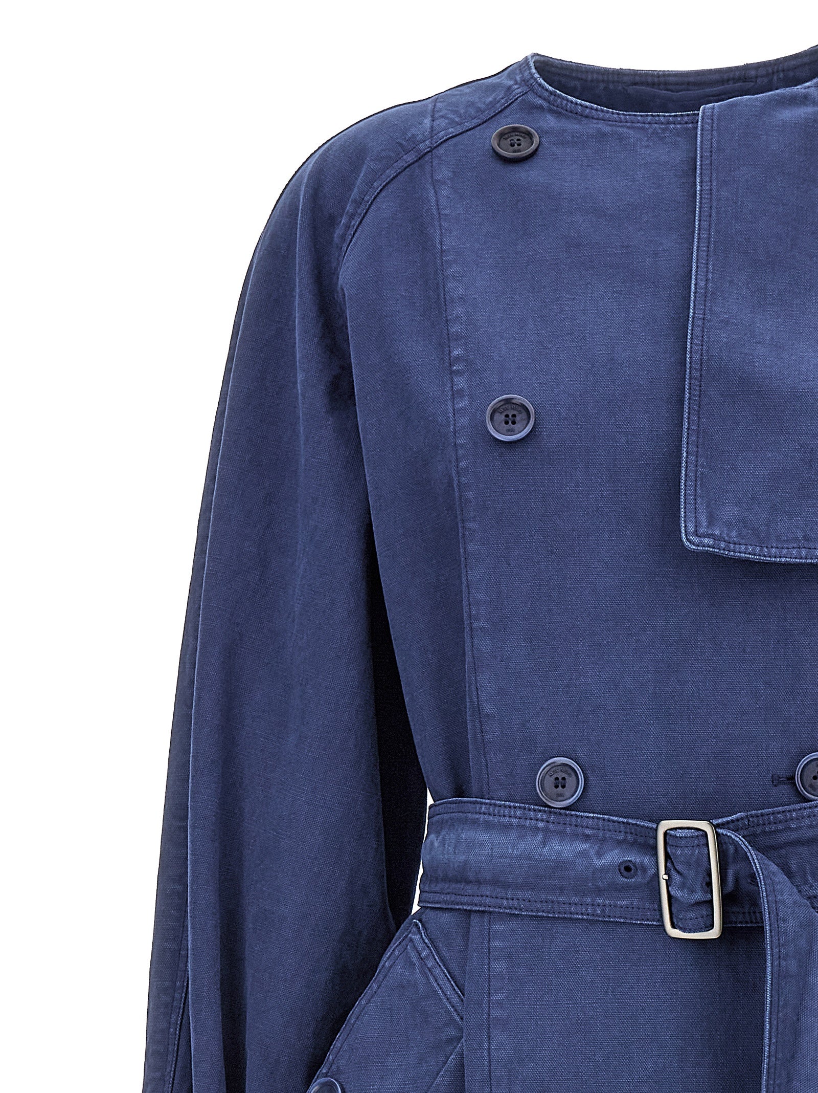 Max Mara Blue Cotton Women's Coat