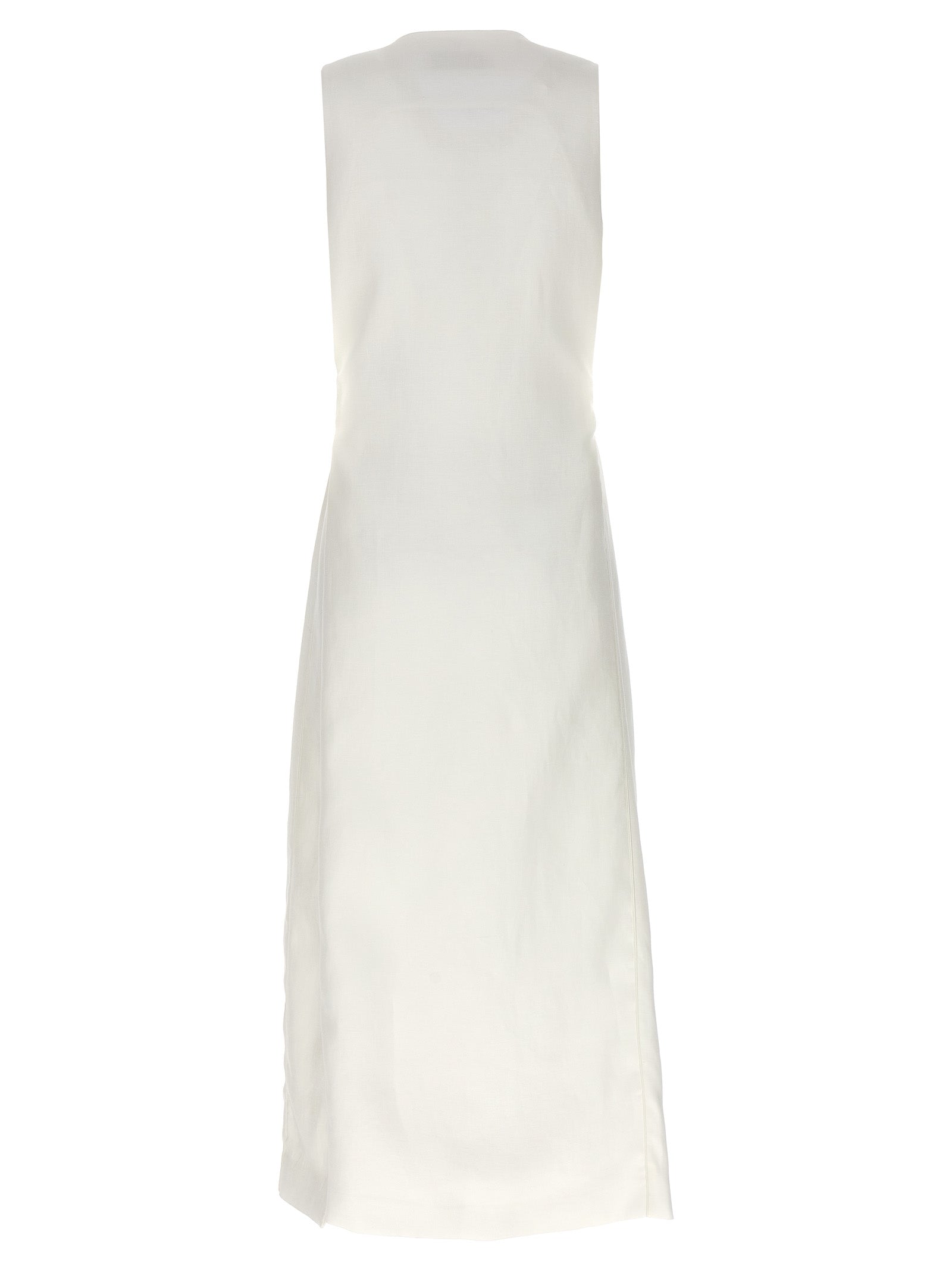 Max Mara White Flax Sleeveless Women's Jacket