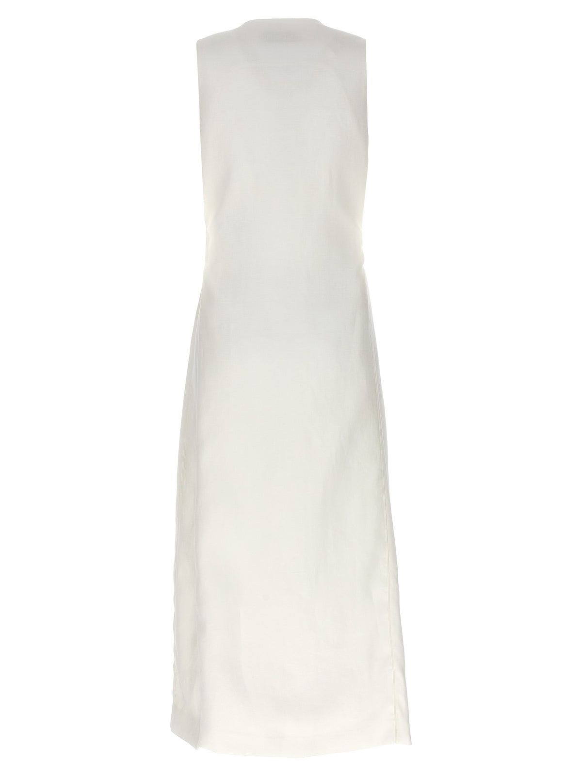 Max Mara White Flax Sleeveless Women's Jacket