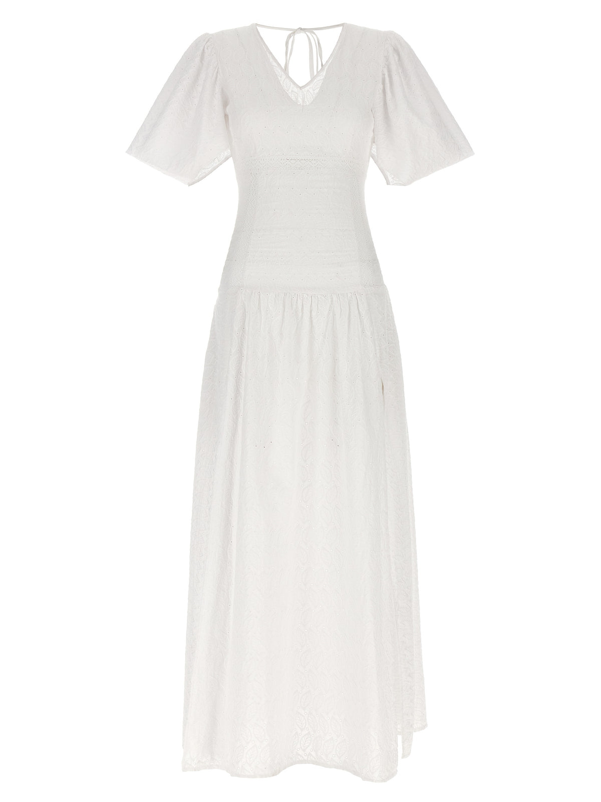 LE TWINS White Cotton Long Women's Dress