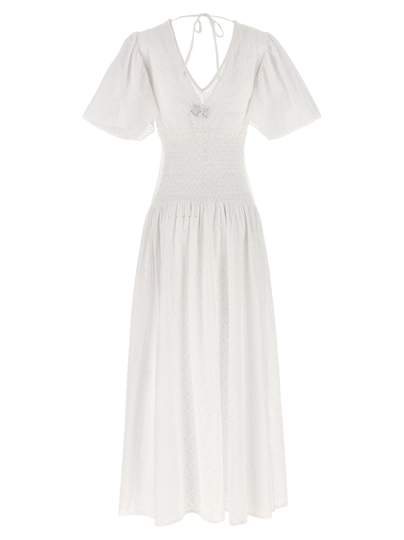 LE TWINS White Cotton Long Women's Dress