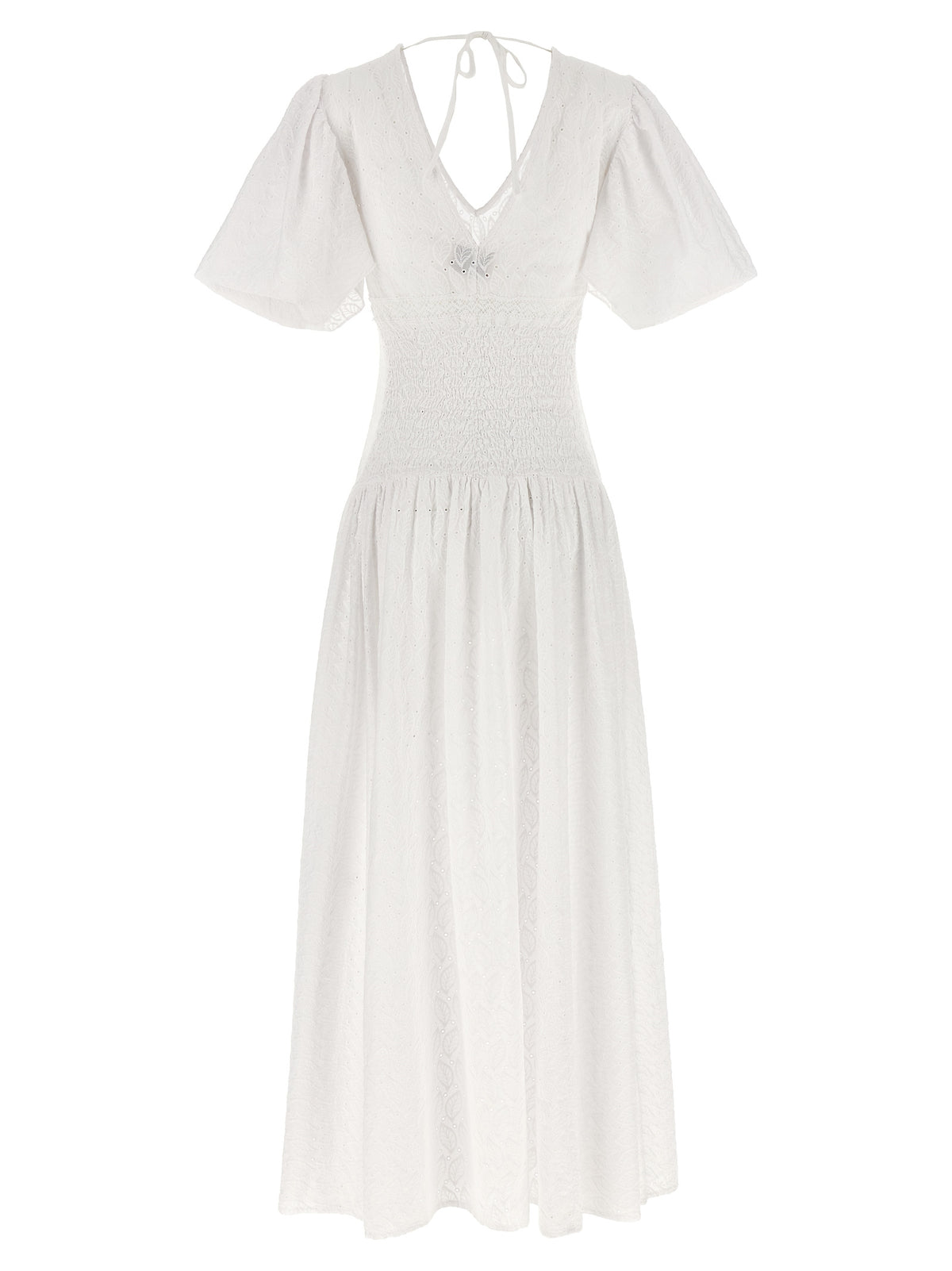 LE TWINS White Cotton Long Women's Dress