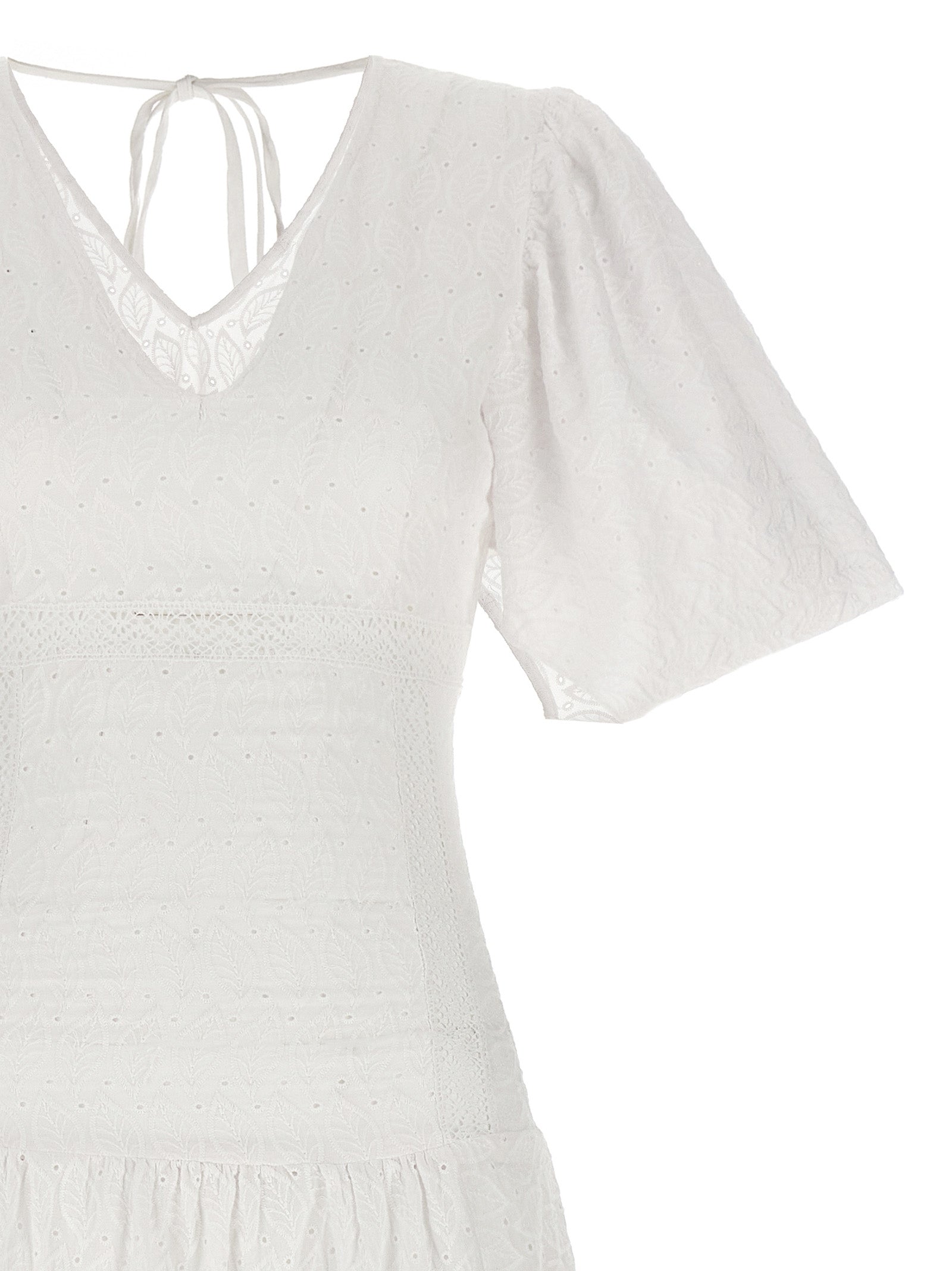 LE TWINS White Cotton Long Women's Dress