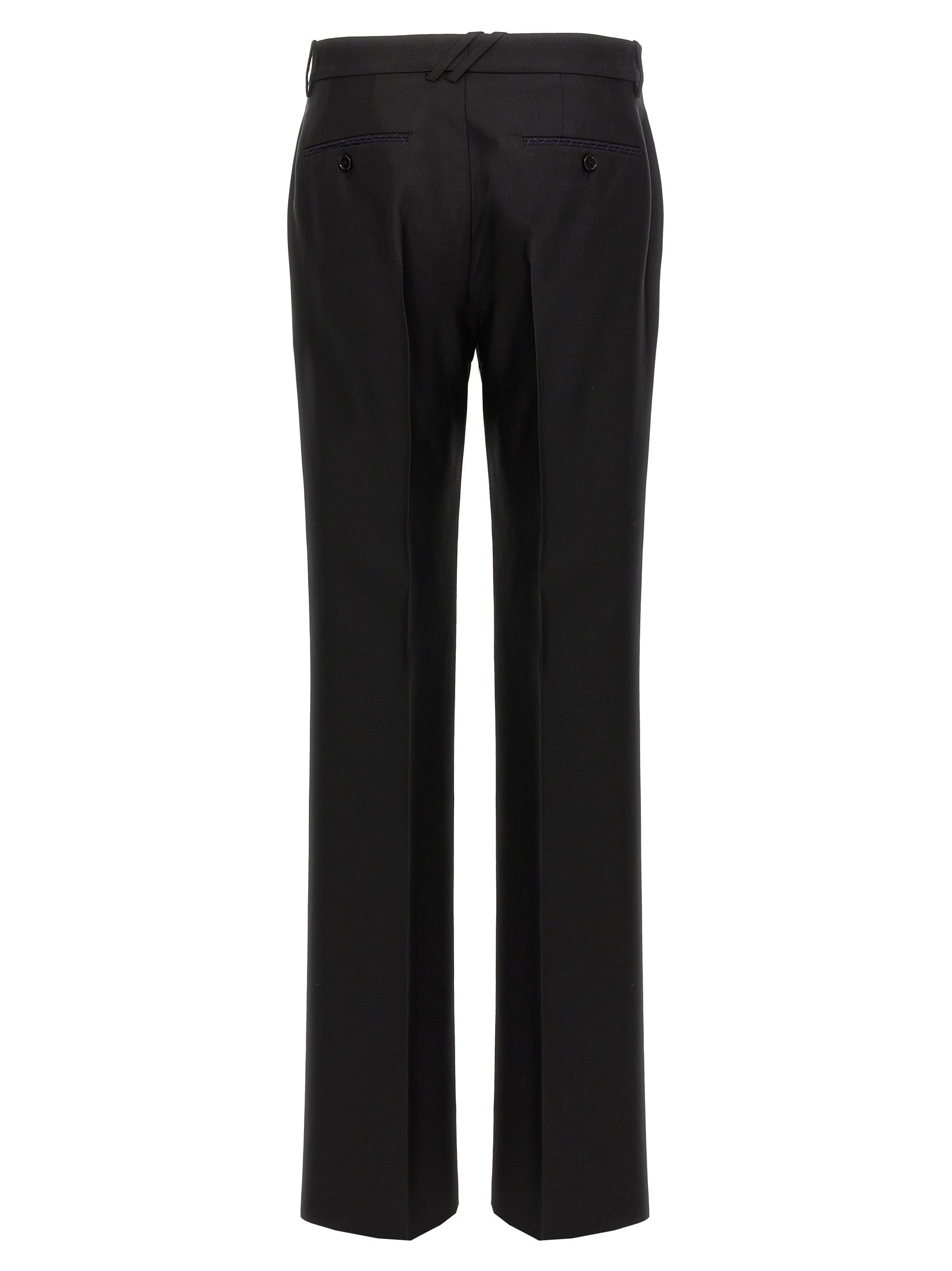Burberry Black Virgin Wool Dress Men's Pants