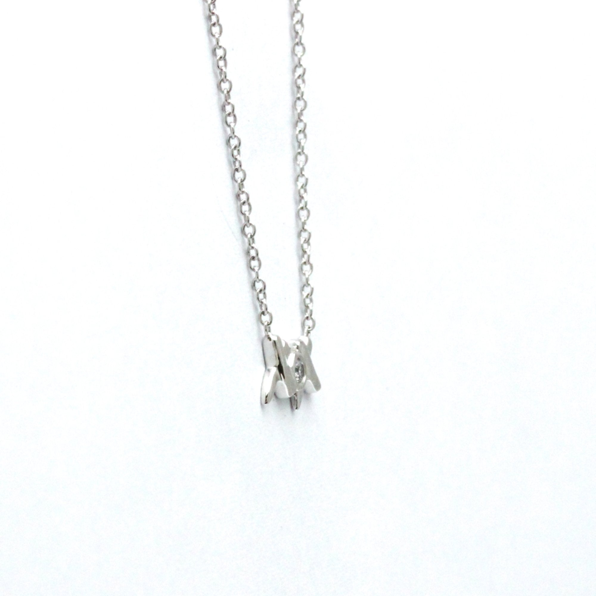 Tiffany & Co Kiss Silver White Gold Necklace Jewelry (Pre-Owned)