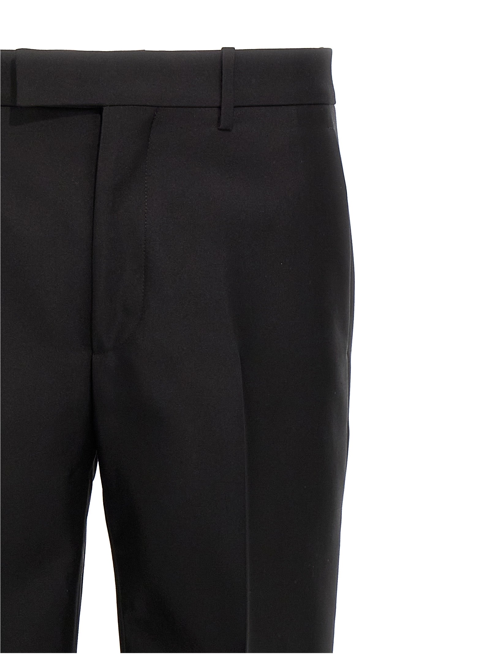 Burberry Black Virgin Wool Dress Men's Pants
