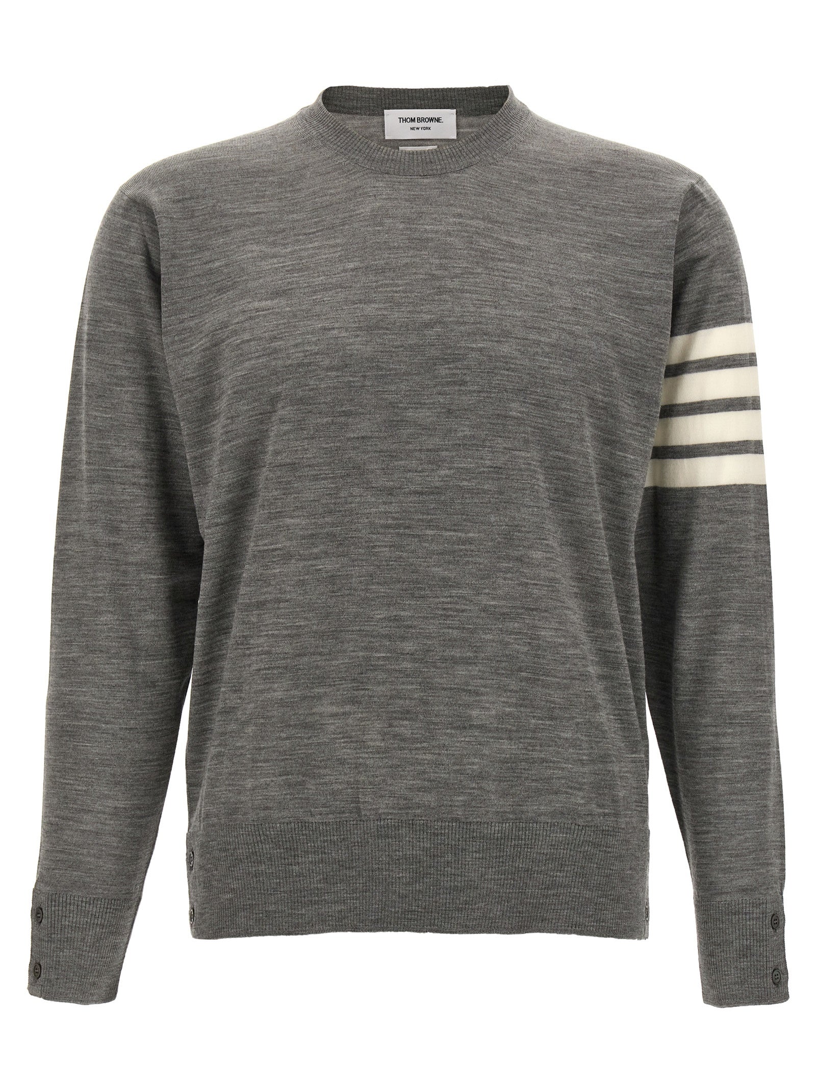 Thom Browne Gray Virgin Wool Men's Cardigan