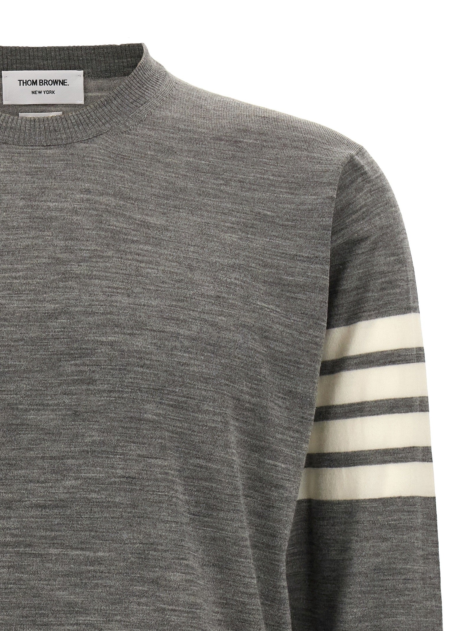 Thom Browne Gray Virgin Wool Men's Cardigan