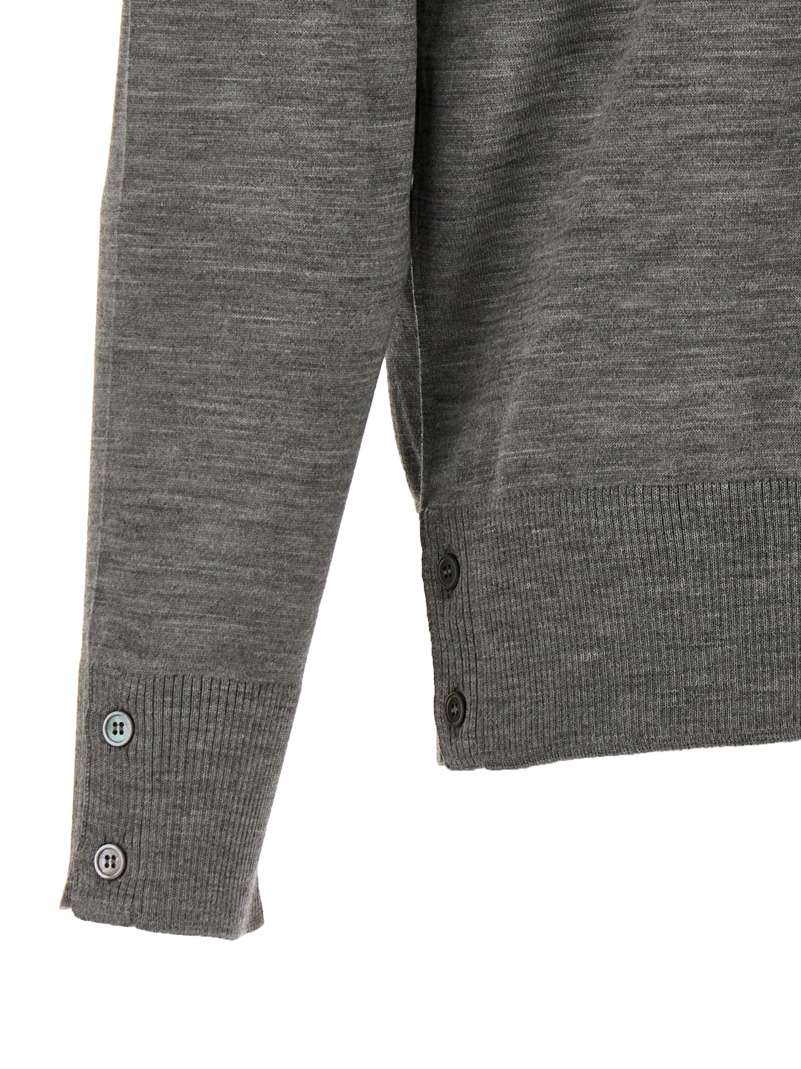 Thom Browne Gray Virgin Wool Men's Cardigan