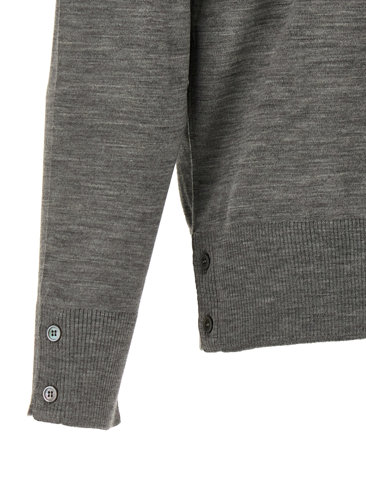 Thom Browne Gray Virgin Wool Men's Cardigan