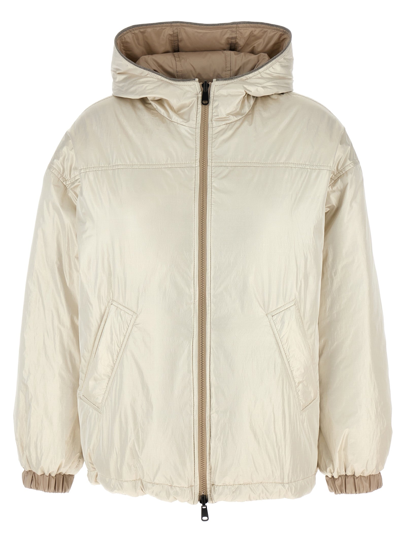Brunello Cucinelli Beige Polyester Full-Length Women's Jacket