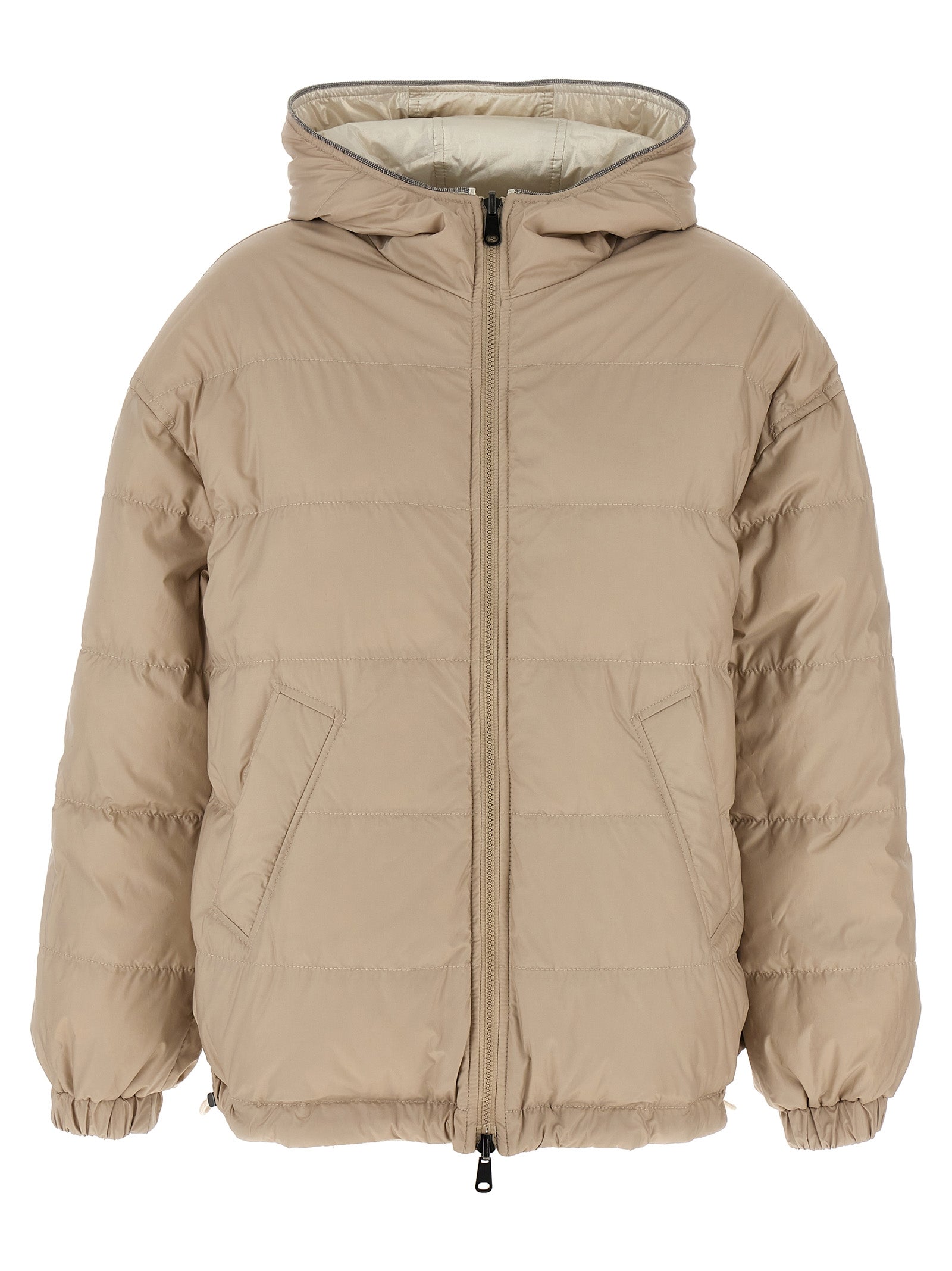 Brunello Cucinelli Beige Polyester Full-Length Women's Jacket