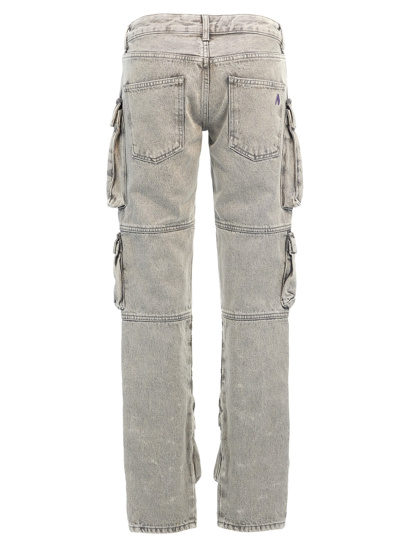 The Attico Gray Cotton Cargo Women's Pants