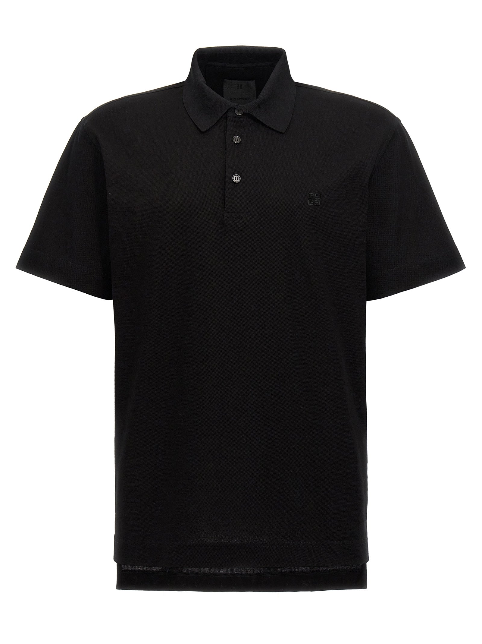 Givenchy Black Cotton Polo Men's Shirt