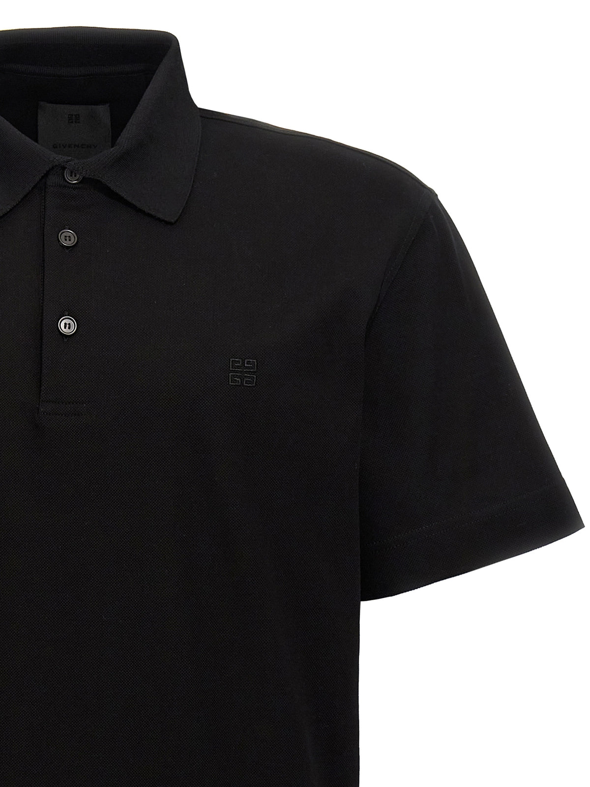 Givenchy Black Cotton Polo Men's Shirt