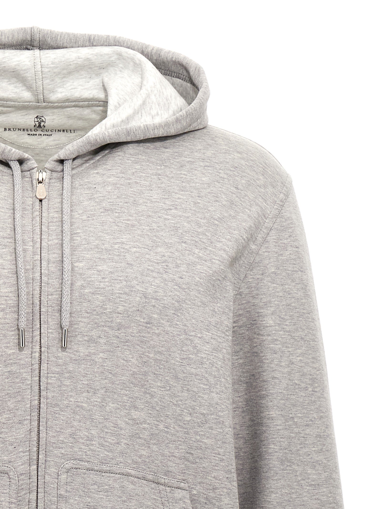 Brunello Cucinelli Gray Cotton Men's Sweatshirt