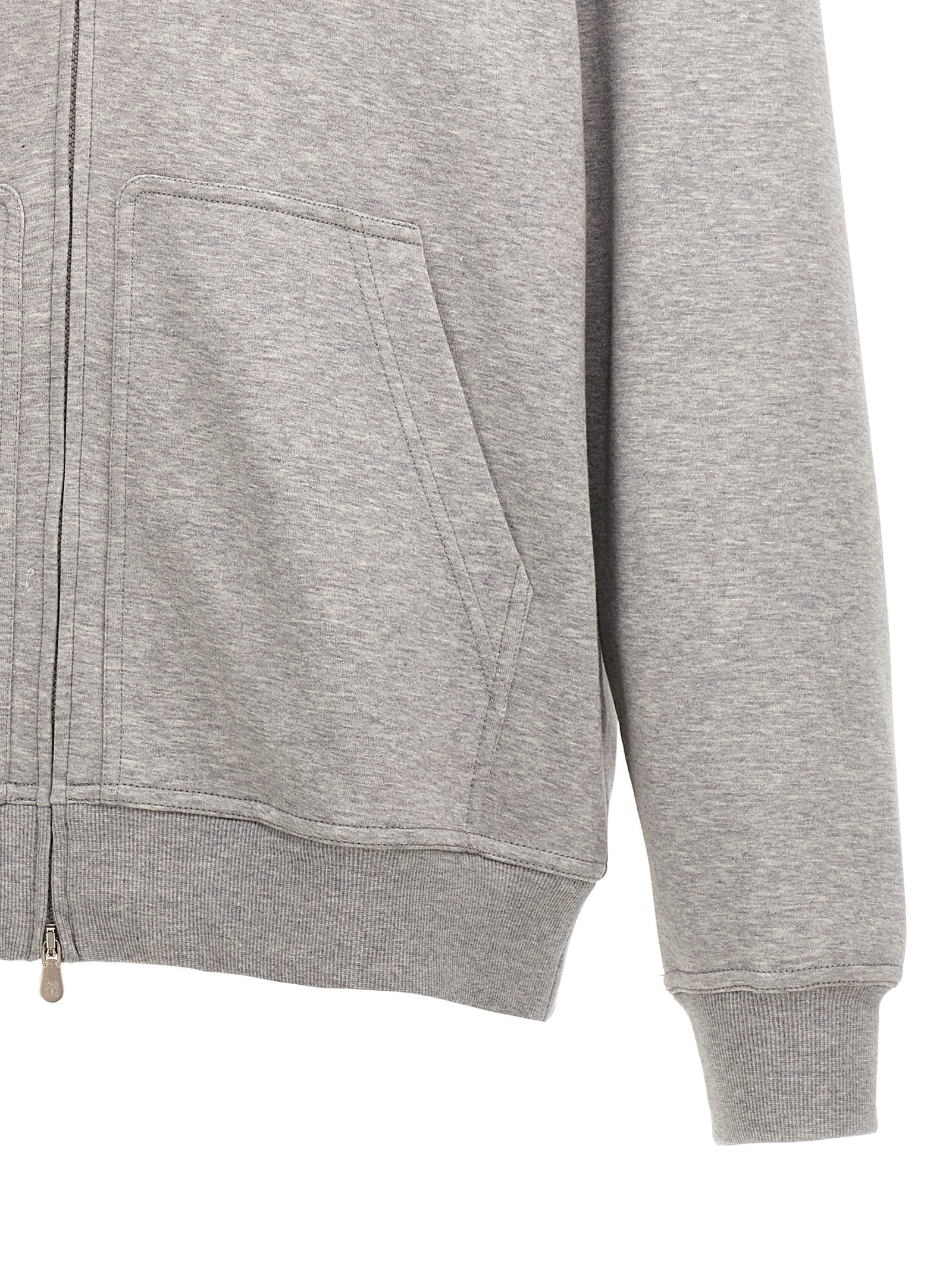 Brunello Cucinelli Gray Cotton Men's Sweatshirt