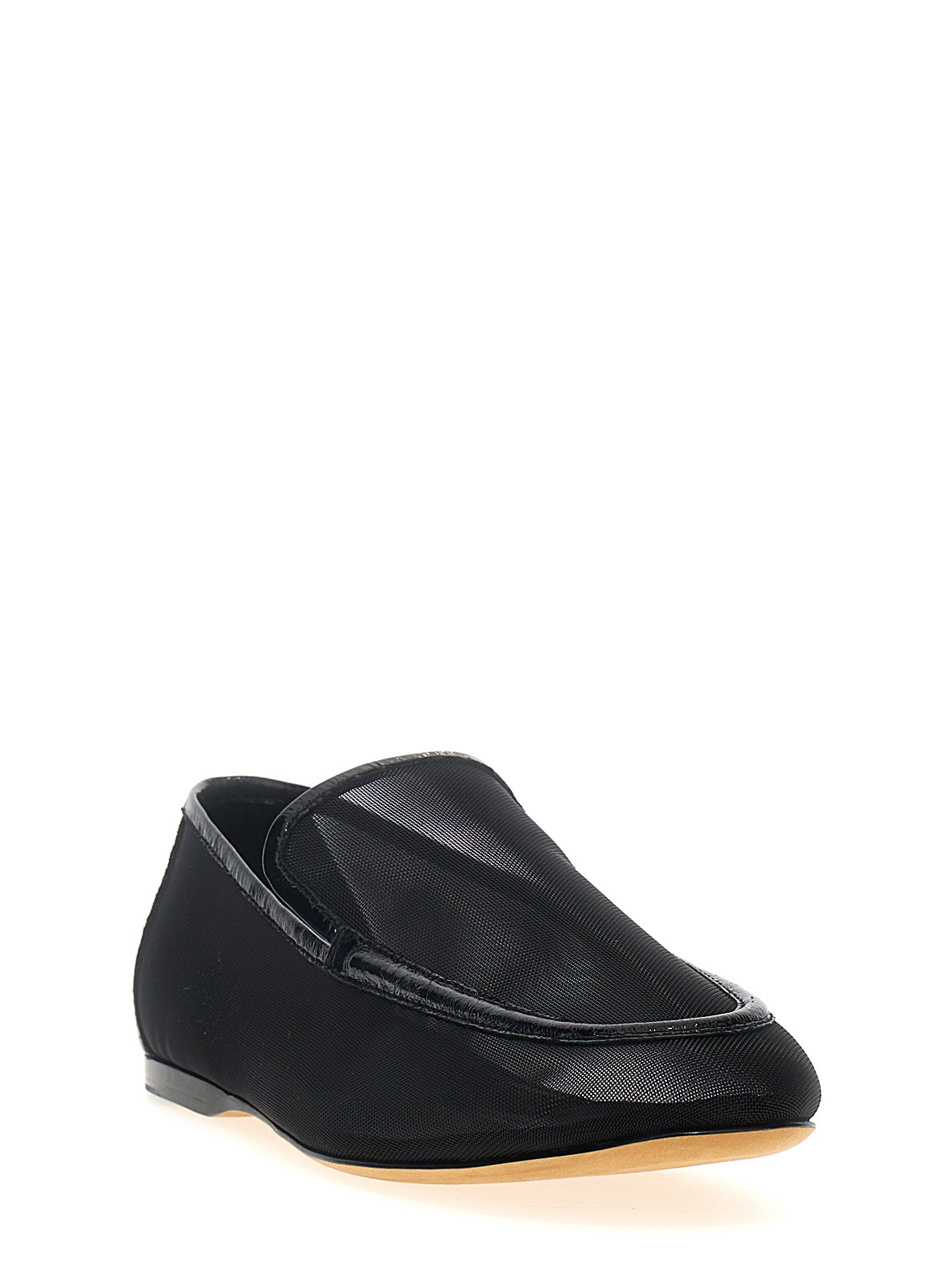Khaite Black Polyamide Slip-On Women's Loafers