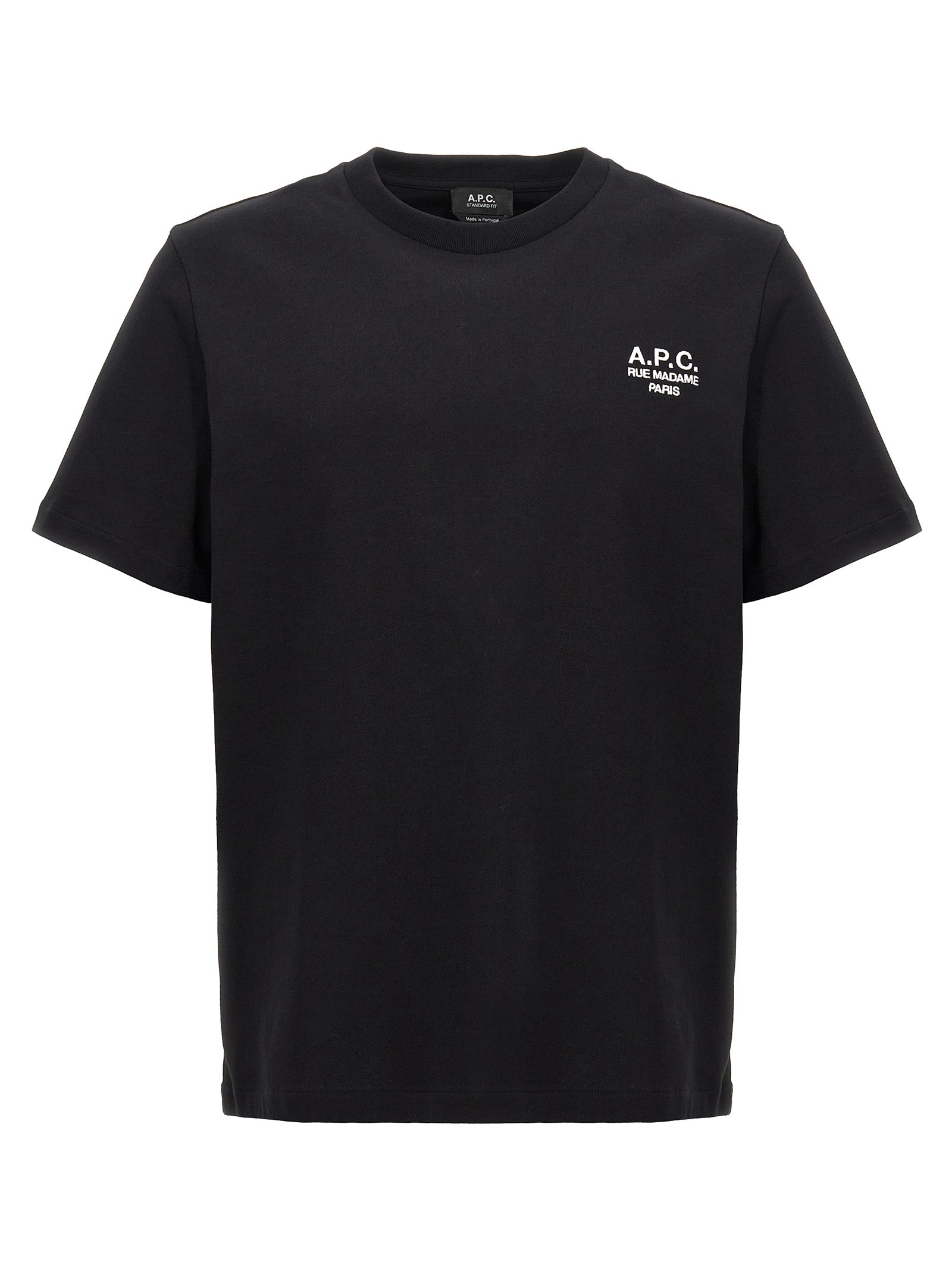 A.P.C. Black Cotton Men's T-Shirt